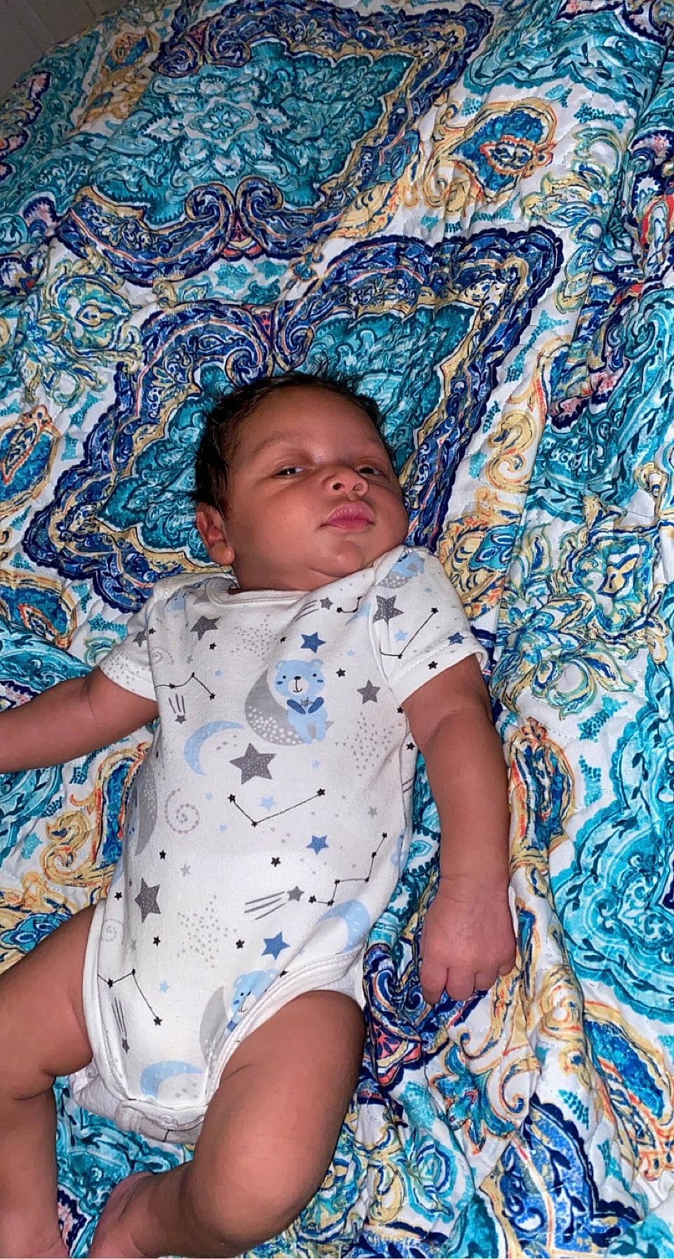 Kyren joined the competition — help win amazing prizes! azure, baby, baby_toddler_clothing, blue, child, electric_blue, eye, face, fun, grass, happy, head, leisure, linens, pattern, person, purple, skin, textile, thigh