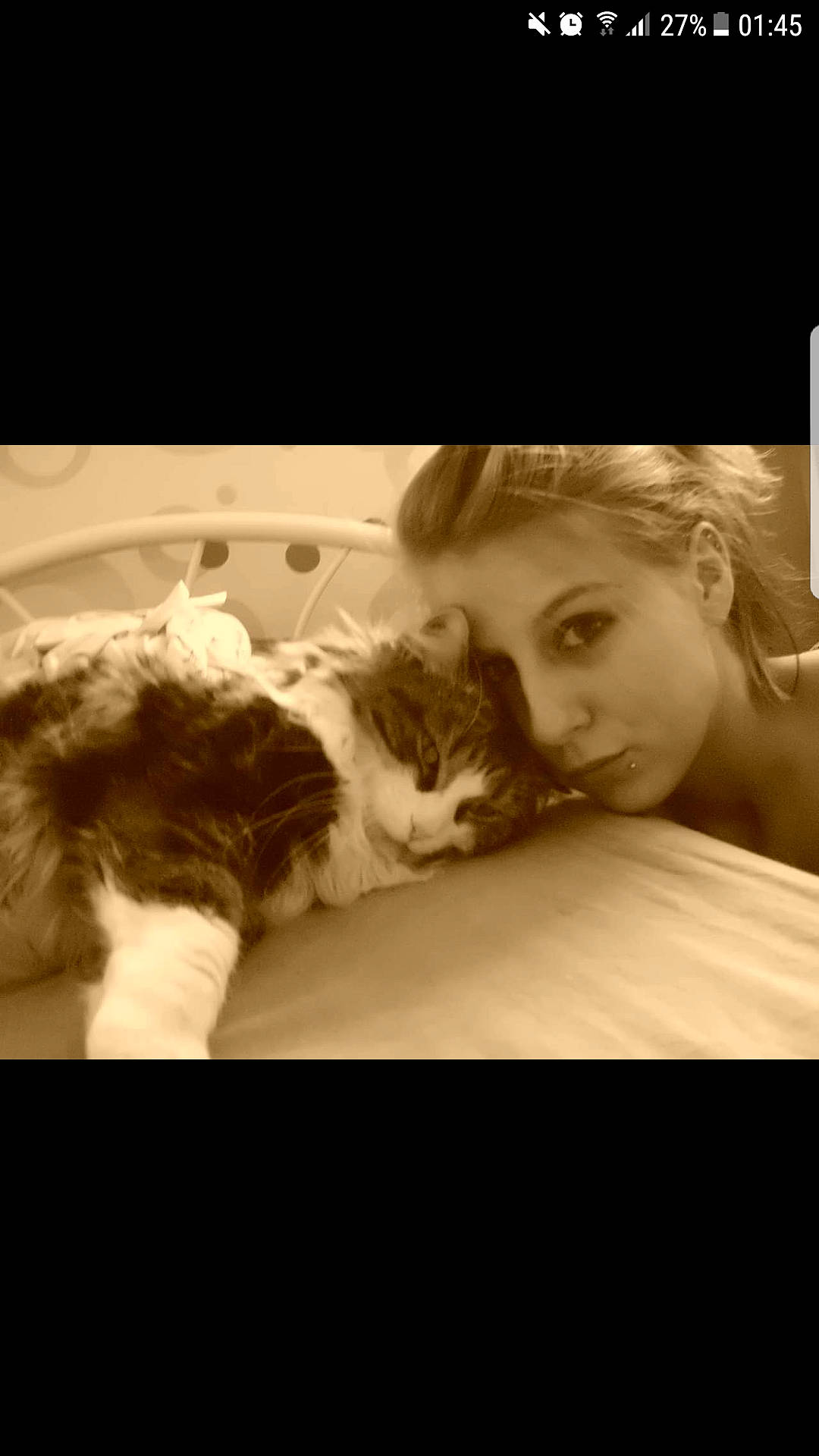 Dali participe au concours pour gagner de l'argent avec cette photo : beauty, carnivore, cat, ear, eye, facial_expression, felidae, friendship, fur, head, human, interaction, kitten, love, mouth, nose, person, photography, small_to_medium_sized_cats, snapshot