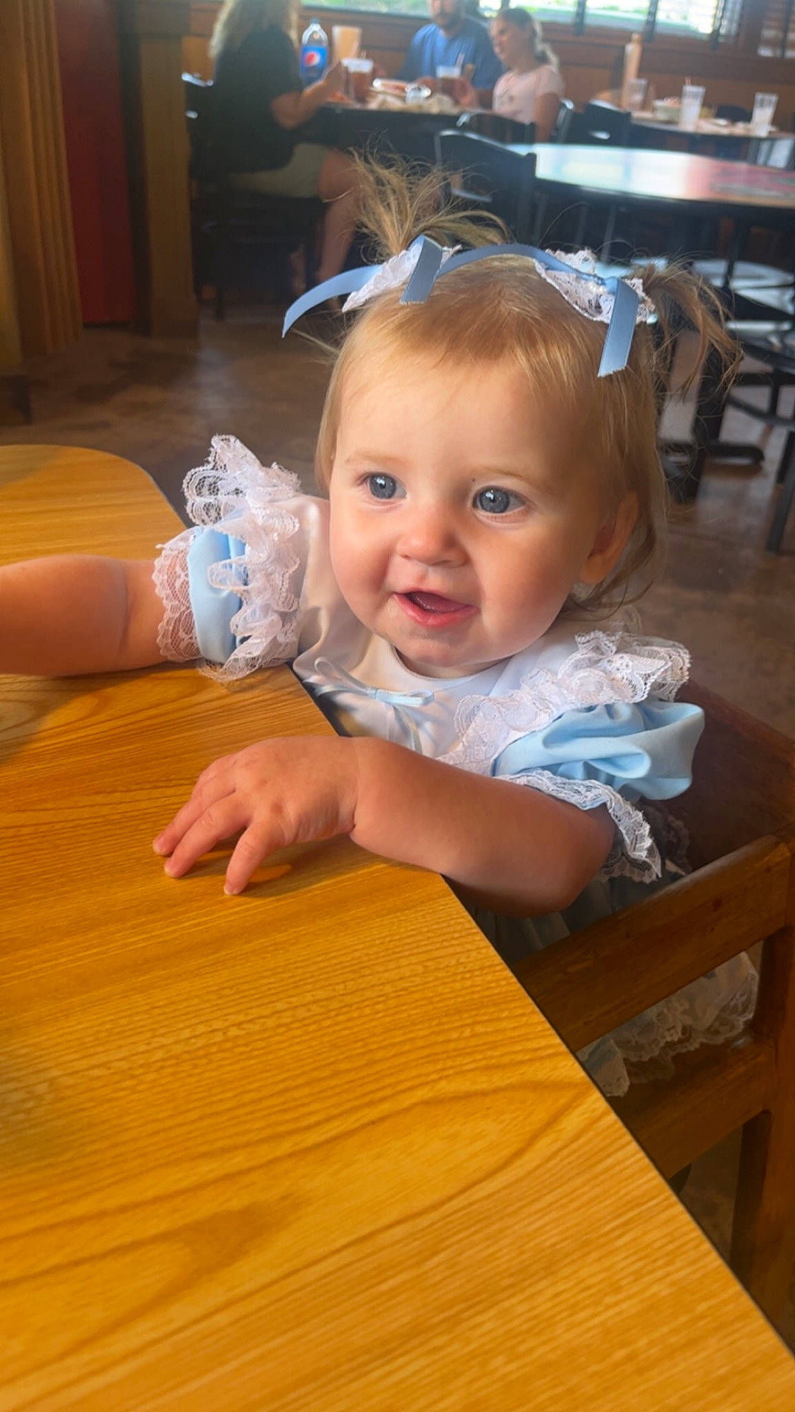 Nicole joined the competition — help win amazing prizes! baby_toddler_clothing, blurred, chair, cheek, child, comfort, floor, flooring, fun, furniture, happy, hardwood, person, room, sitting, skin, smile, table, toddler, varnish