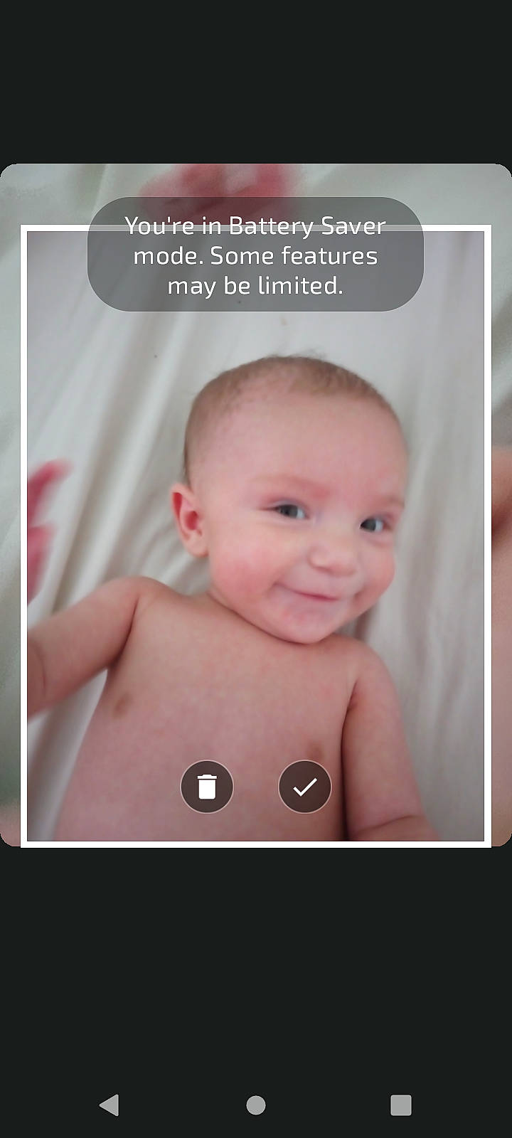 Malakai is registered to the contest to win money with this photo: baby, cheek, chest, chin, ear, electronic_device, eyebrow, eyelash, finger, font, gesture, hairstyle, happy, joy, neck, nose, person, pink, skin, smile