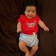 Ysabell joined the competition — help win amazing prizes! baby, bodypart, clothing, couch, diaper, face, finger, furniture, hand, happy, head, pants, person, photography, portrait, shorts, sitting, sleeve, smile, t_shirt
