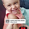 toddler, child, smiling, headband, pink, bow, couch, blanket, happy, baby, indoor, portrait, cute, person, music_overlay, social_media, hand, sitting, light, skin