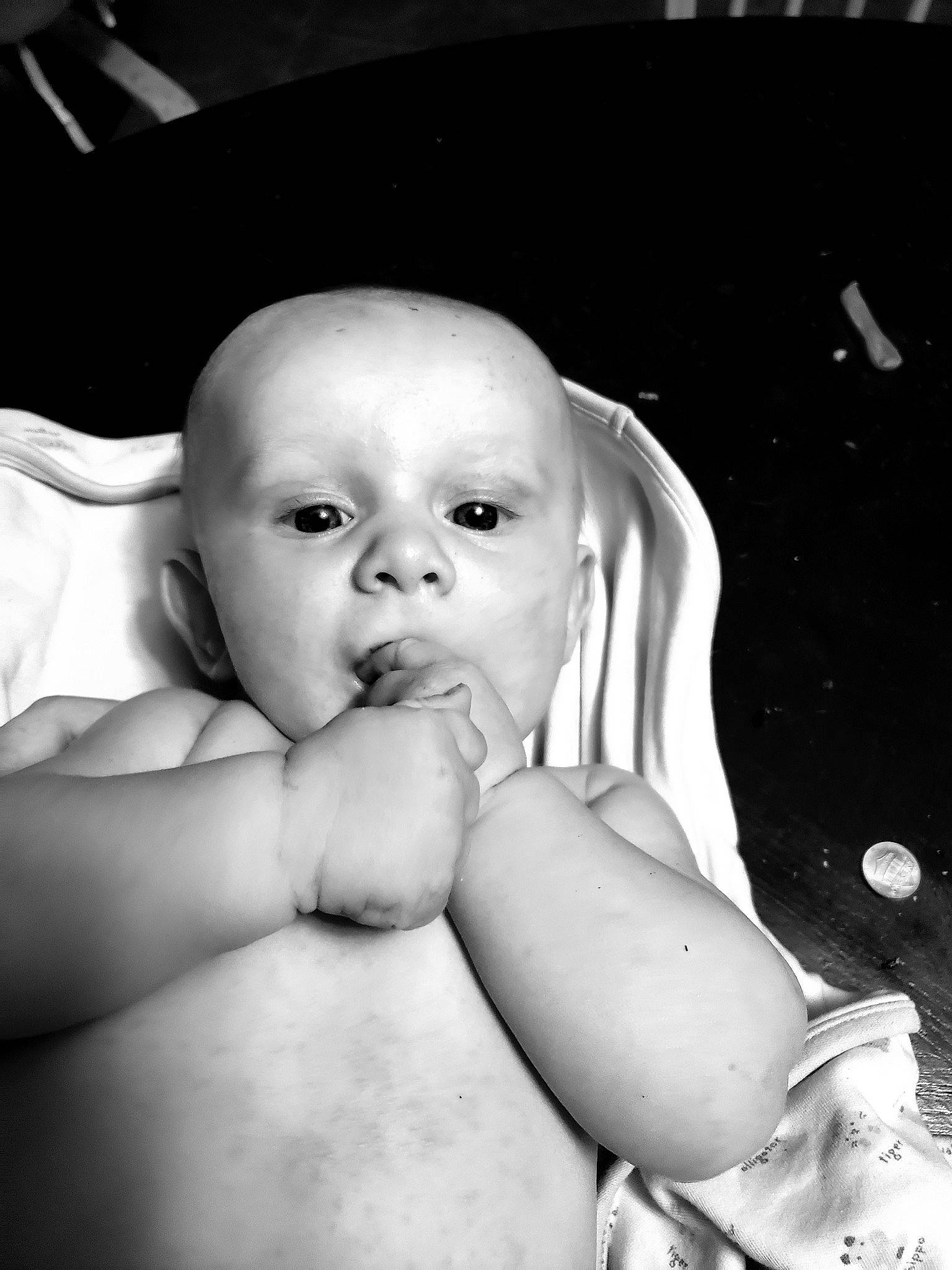 Keagan joined the competition — help win amazing prizes! baby, black, black_and_white, cheek, child, face, fun, hand, monochrome, monochrome_photography, mouth, person, photograph, photography, skin, smile, stock_photography, style, toddler, white