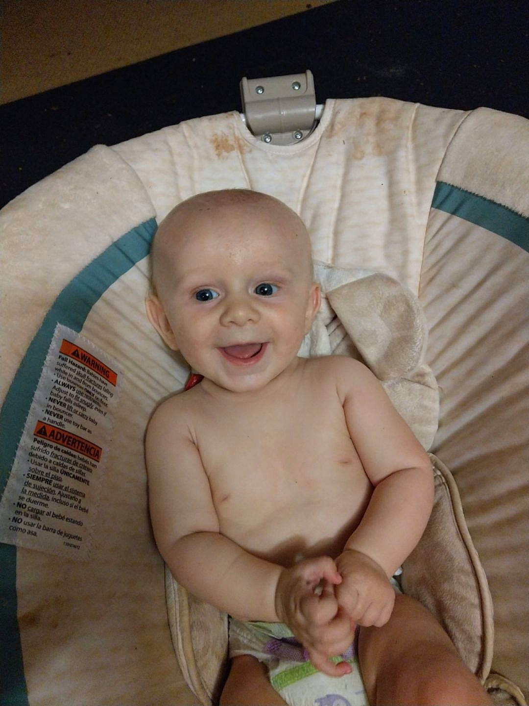 Keagan joined the competition — help win amazing prizes! baby, cheek, chest, child, eye, joy, lip, person, product, skin, smile, toddler