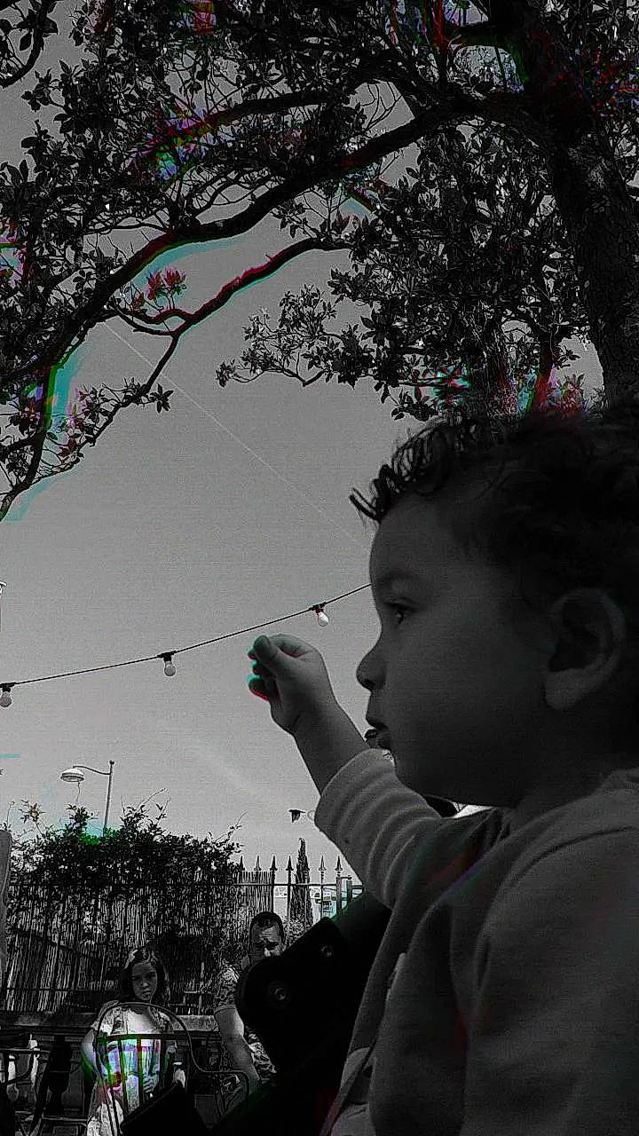 Ghali participe au concours pour gagner de l'argent avec cette photo : beauty, black_and_white, fun, gesture, grass, hairstyle, happy, leaf, monochrome, monochrome_photography, person, plant, sky, standing, stock_photography, street, style, toddler, tree, twig