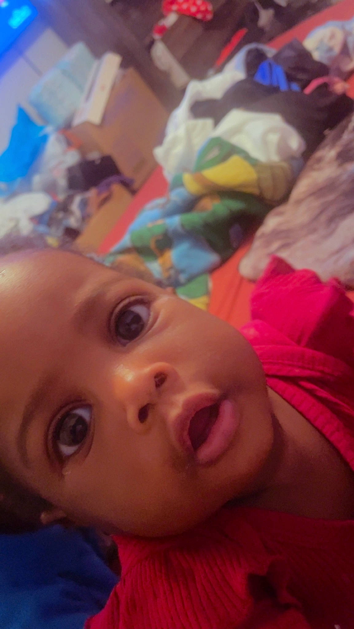 Melodie joined the competition — help win amazing prizes! baby, cheek, child, ear, eyelash, forehead, fun, happy, iris, leisure, linens, lip, mouth, neck, nose, person, room, selfie, skin, smile