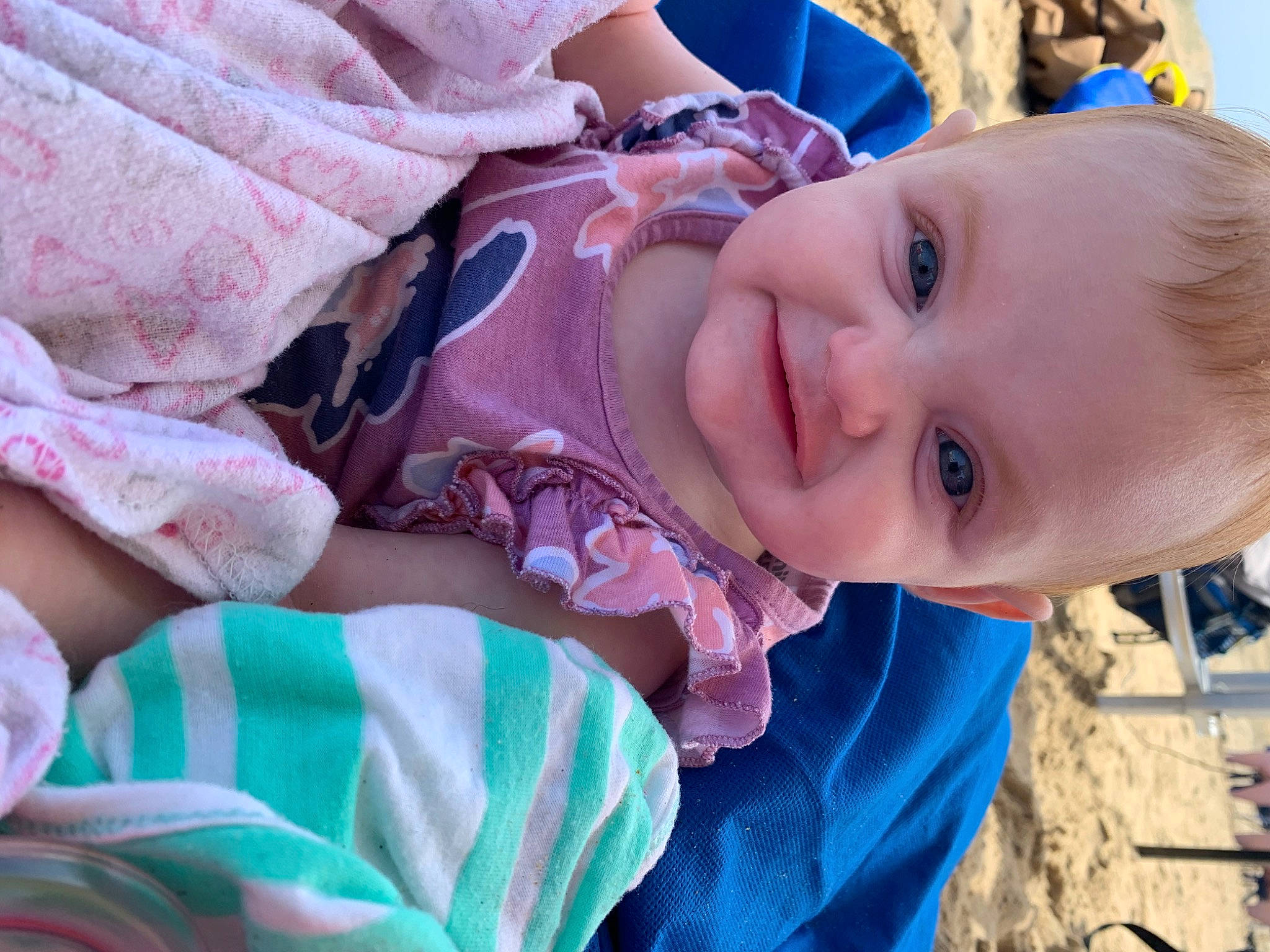 Aubreigh is registered to the contest to win money with this photo: azure, baby, baby_products, baby_toddler_clothing, cheek, child, electric_blue, fun, grass, happy, iris, joy, leisure, lip, mouth, nose, person, skin, smile, textile