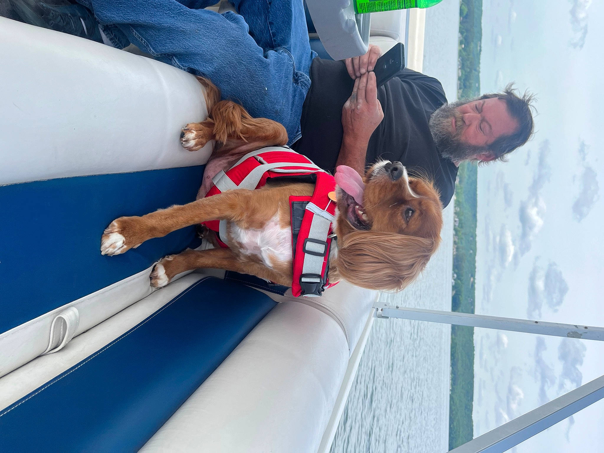 Chase joined the competition — help win amazing prizes! boat, boats_and_boating_equipment_and_supplies, comfort, elbow, fun, human_leg, knee, leisure, recreation, sky, smile, thigh, vacation, vehicle, water, water_transportation, watercraft, white, wrist