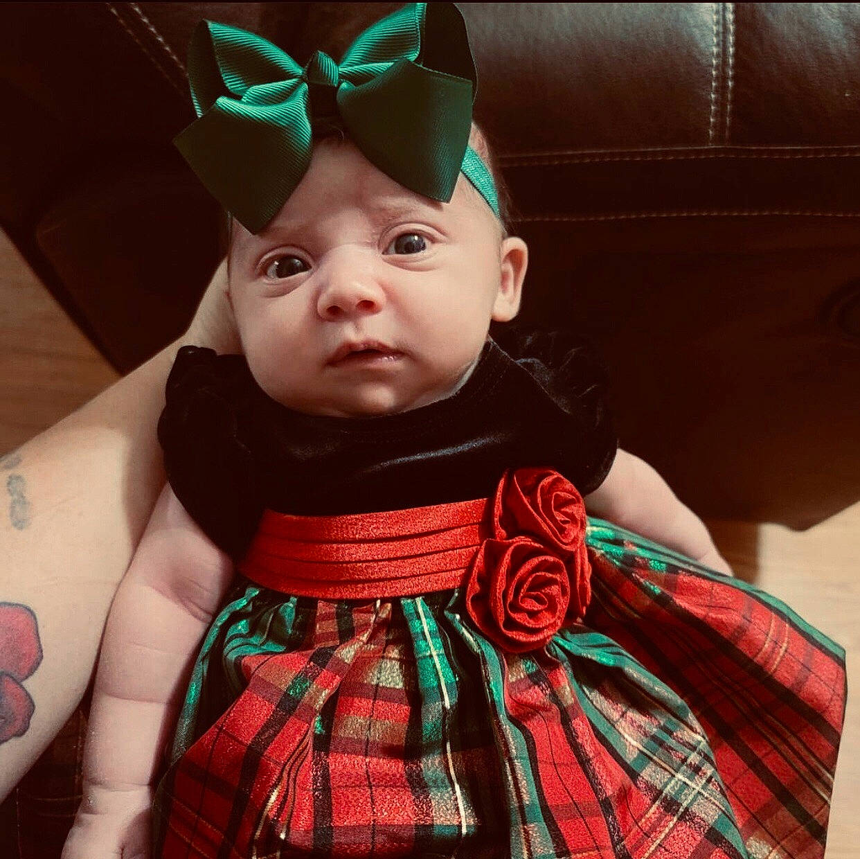 Ryleighann is registered to the contest to win money with this photo: baby, baby_toddler_clothing, blue, cap, chin, cool, costume_hat, eye, face, facial_expression, green, head, headgear, headwear, neck, person, skin, sleeve, tartan, textile