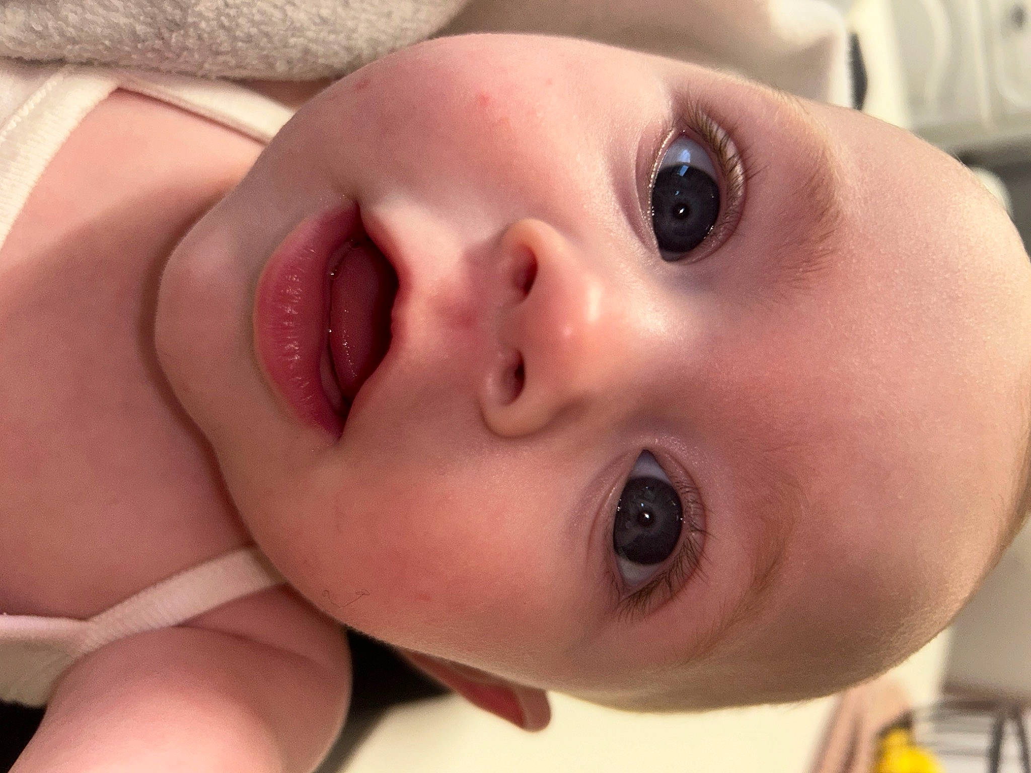 Esmè joined the competition — help win amazing prizes! baby, cheek, child, chin, ear, eye, eyebrow, eyelash, facial_expression, forehead, happy, head, iris, lip, mammal, mouth, neck, nose, person, skin