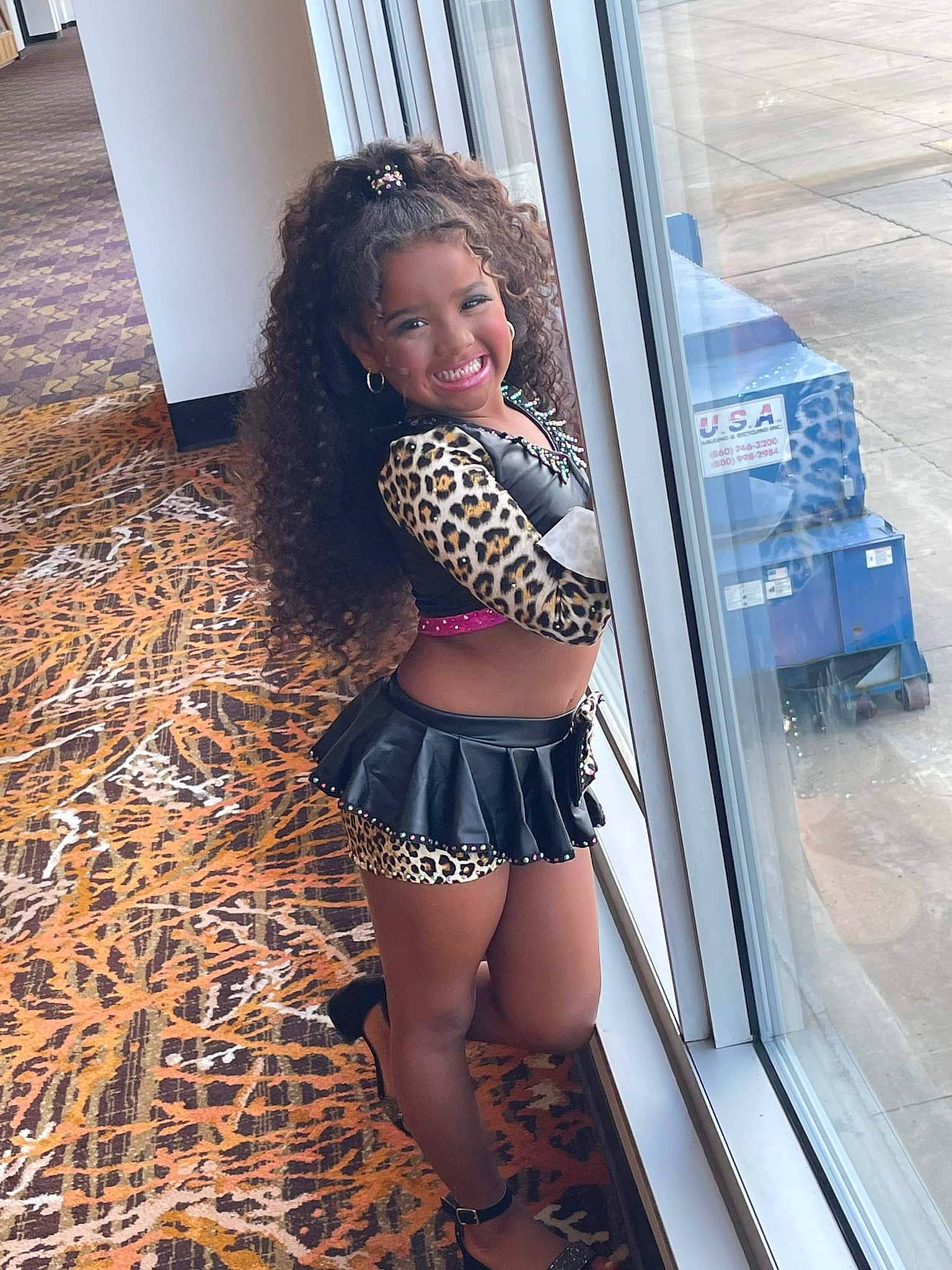 Skylynn joined the competition — help win amazing prizes! abdomen, black_hair, blond, brown_hair, denim, electric_blue, fashion_design, flooring, fun, human_leg, joy, knee, leg, long_hair, person, shorts, shoulder, skin, thigh, trunk