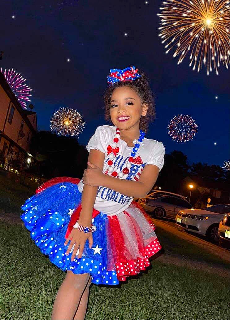 Skylynn is registered to the contest to win money with this photo: electric_blue, entertainment, event, fashion_accessory, fireworks, flash_photography, fun, happy, holiday, joy, leisure, light, lighting, midnight, person, recreation, sky, smile, toddler, wheel