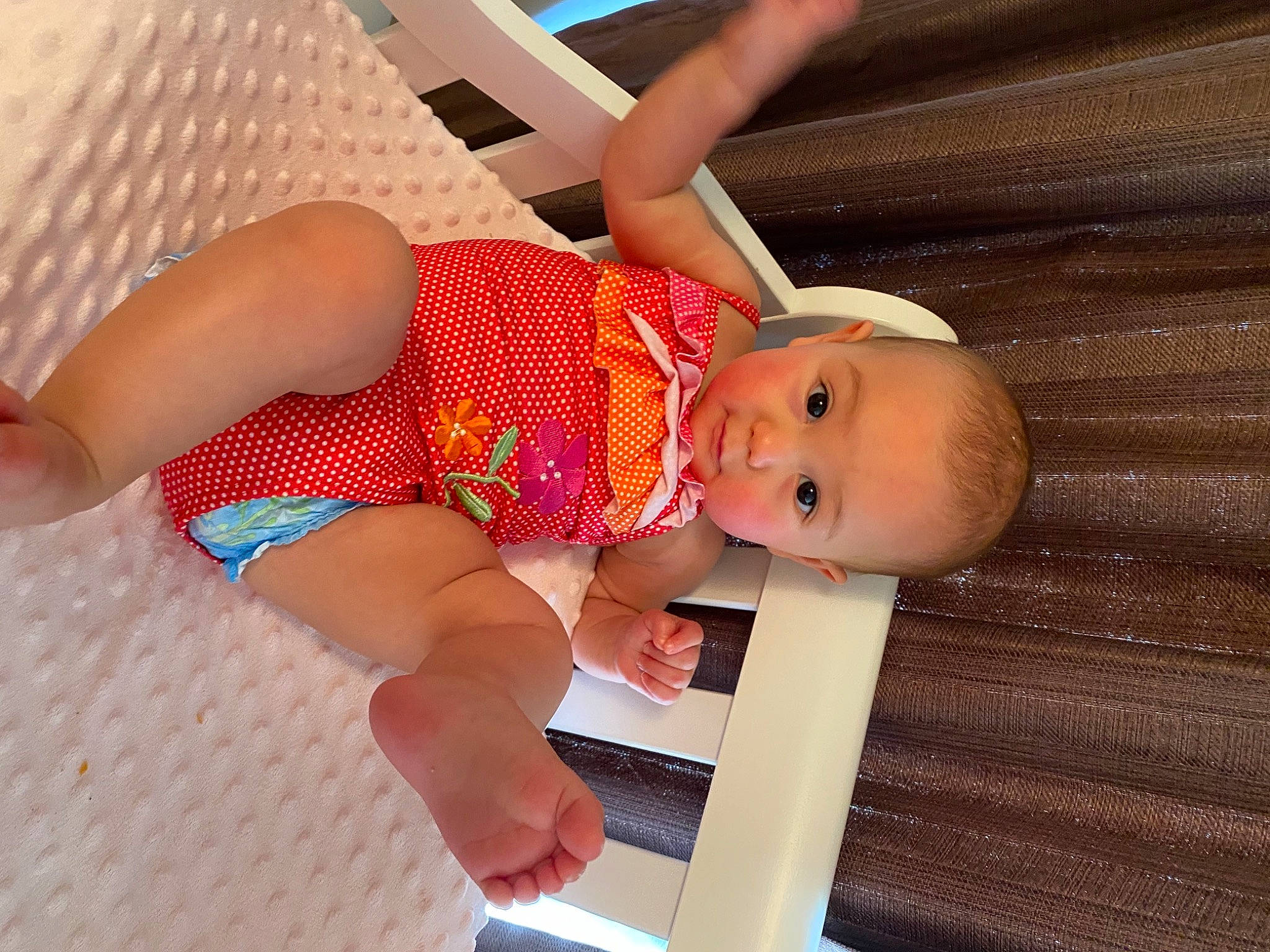 Angelina is registered to the contest to win money with this photo: abdomen, baby, baby_products, baby_toddler_clothing, chest, child, elbow, foot, human_leg, knee, nail, pattern, person, skin, stomach, thigh, thumb, toddler, trunk, waist