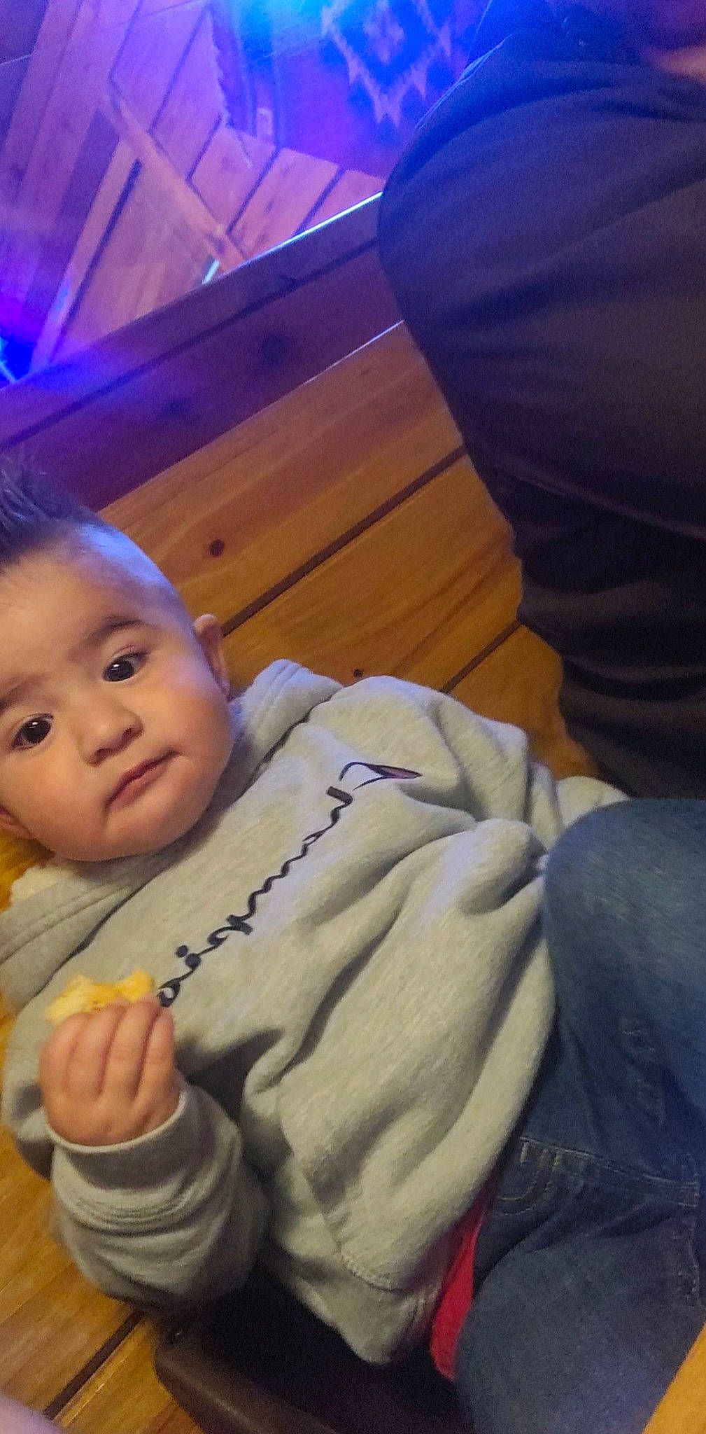 Armando joined the competition — help win amazing prizes! baby, baby_toddler_clothing, blue, cheek, child, comfort, face, fun, gesture, happy, linens, nap, nose, person, room, sitting, sleep, thumb, tints_and_shades, toddler