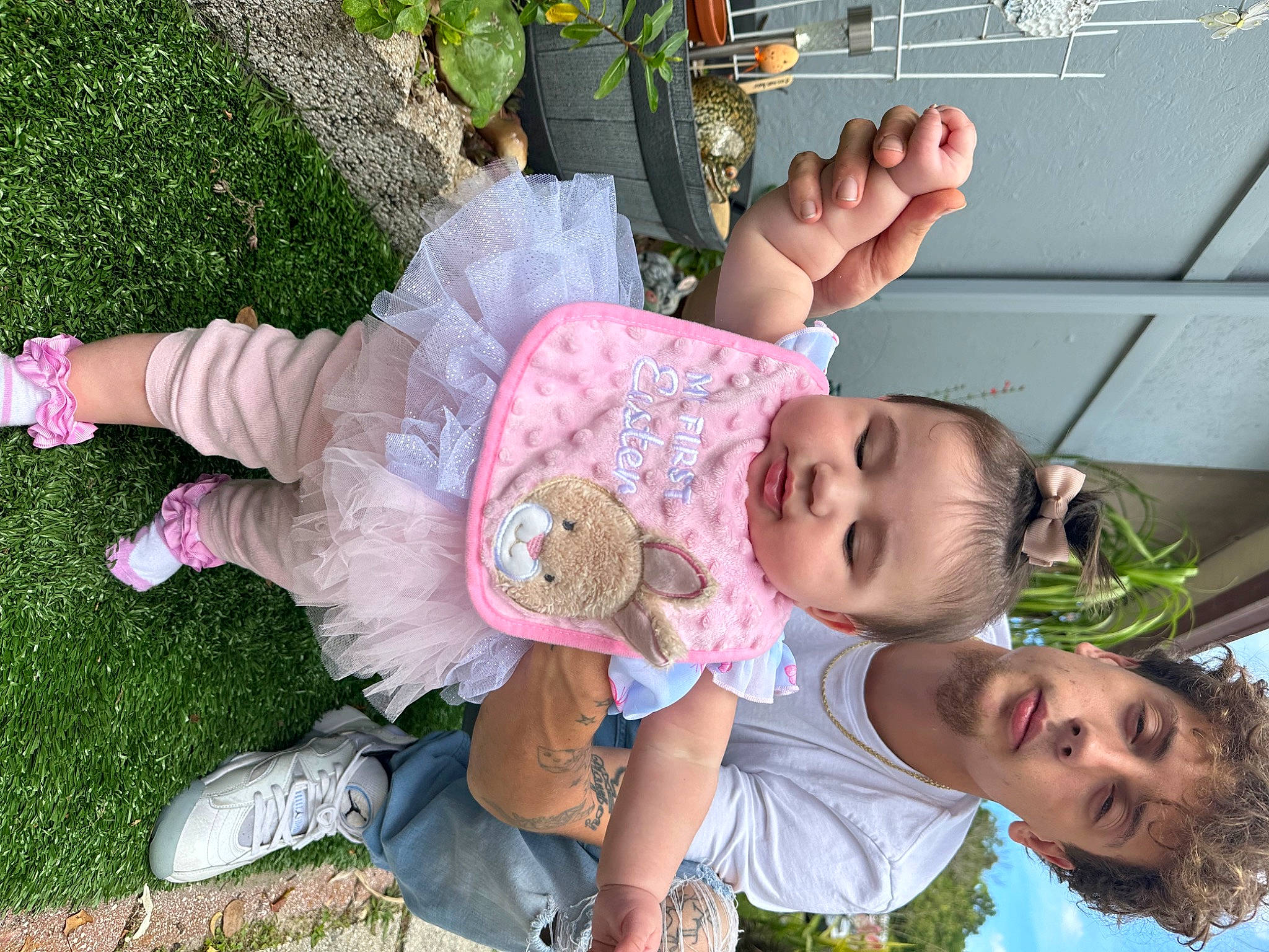 Zariyah joined the competition — help win amazing prizes! baby, baby_toddler_clothing, child, finger, fun, grass, green, happy, hat, leaf, leisure, person, photograph, pink, plant, skin, smile, snapshot, toddler, tree