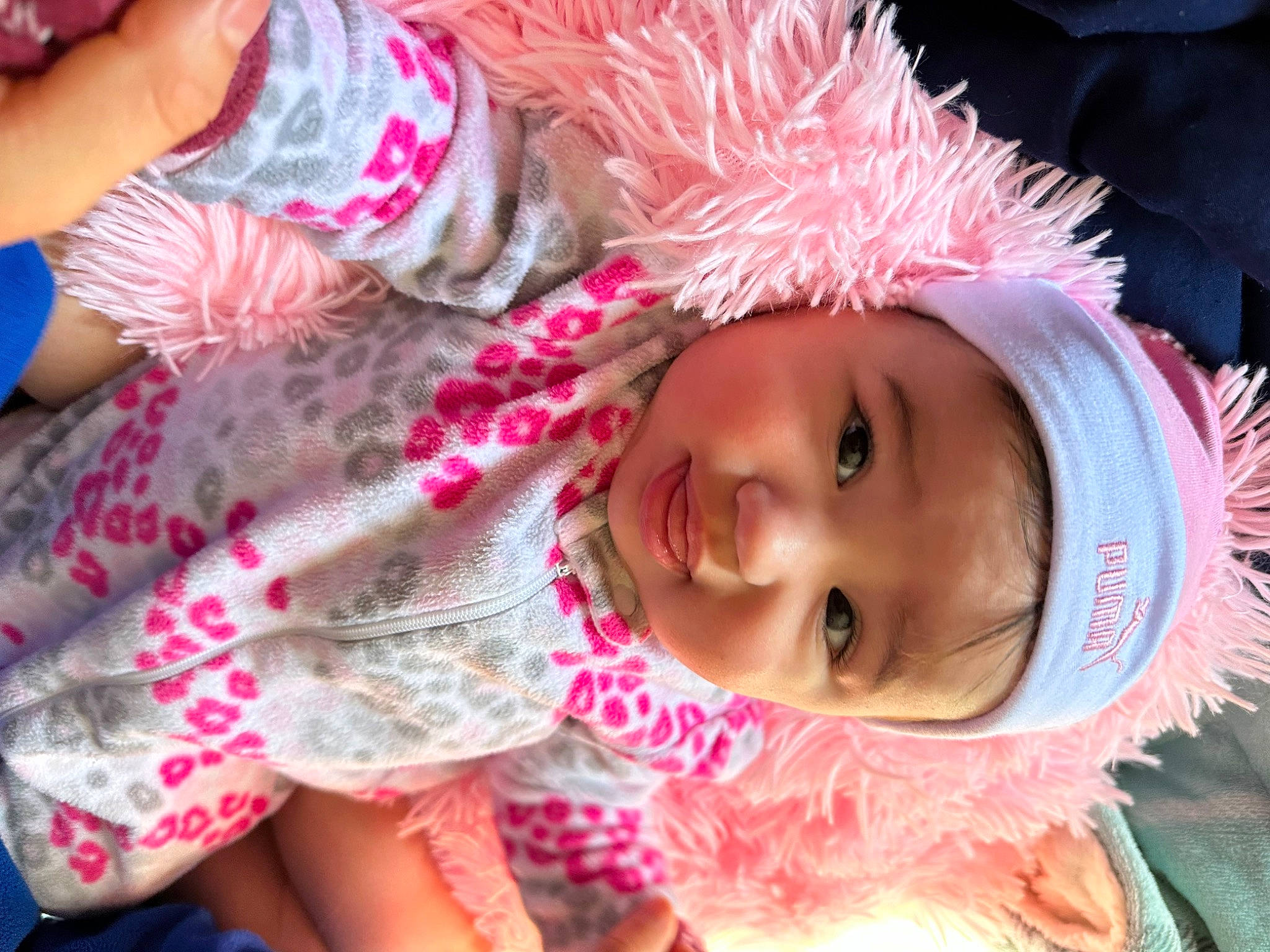 Zariyah joined the competition — help win amazing prizes! baby, cheek, child, event, fashion_accessory, fun, fur, grass, hair_accessory, happy, headwear, holiday, laugh, leisure, magenta, pattern, person, pink, smile, toddler