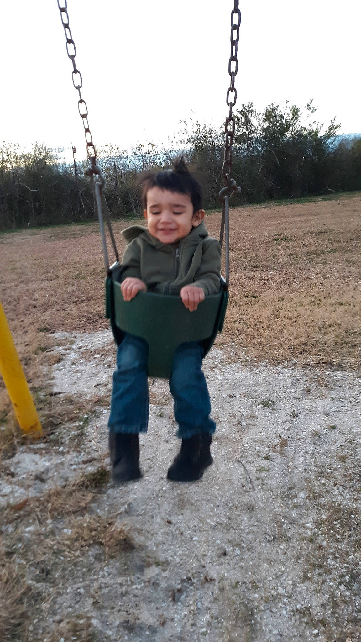 Paul joined the competition — help win amazing prizes! child, joy, outdoor_play_equipment, person, play, recreation, swing, toddler