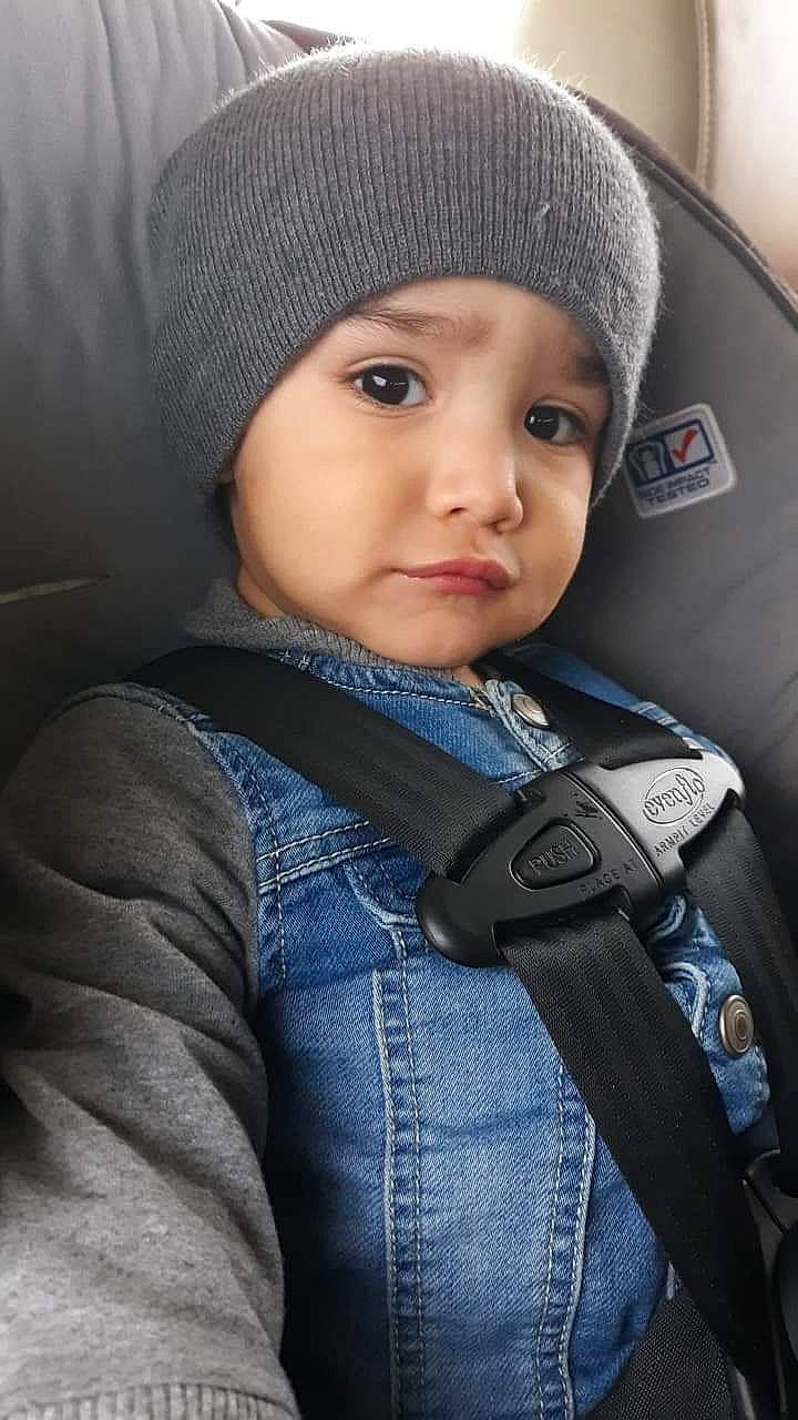 Paul joined the competition — help win amazing prizes! baby, baby_carriage, beanie, cap, cheek, child, denim, headgear, jeans, knit_cap, outerwear, person, photography, product, smile, toddler