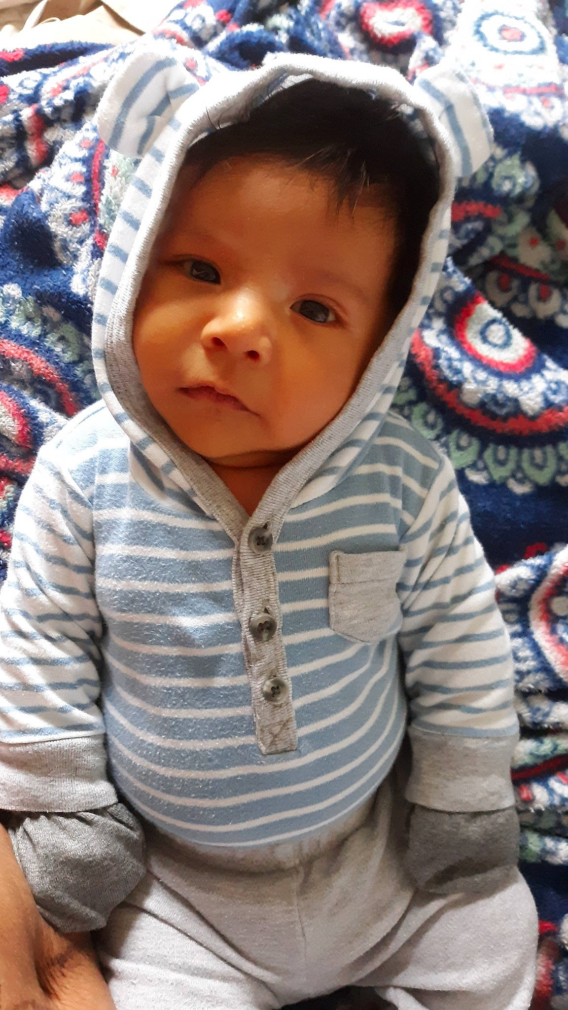 Louisé is registered to the contest to win money with this photo: baby, cheek, child, chin, eye, face, head, nose, outerwear, person, skin, smile, toddler