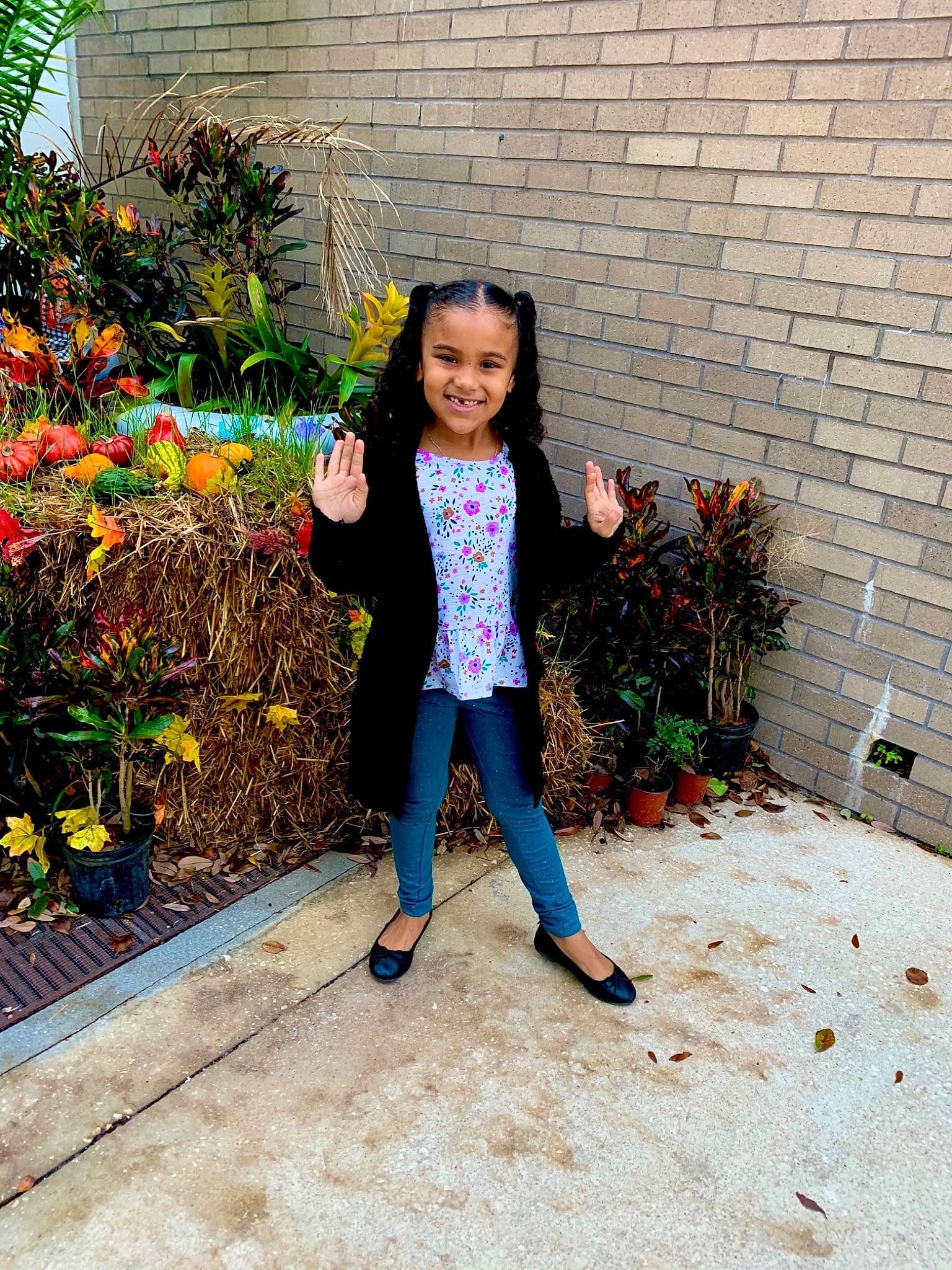 Keilani joined the competition — help win amazing prizes! botany, child, denim, flower, footwear, garden, happy, headwear, house, jeans, joy, leaf, outerwear, people, person, plant, play, shoe, smile, toddler