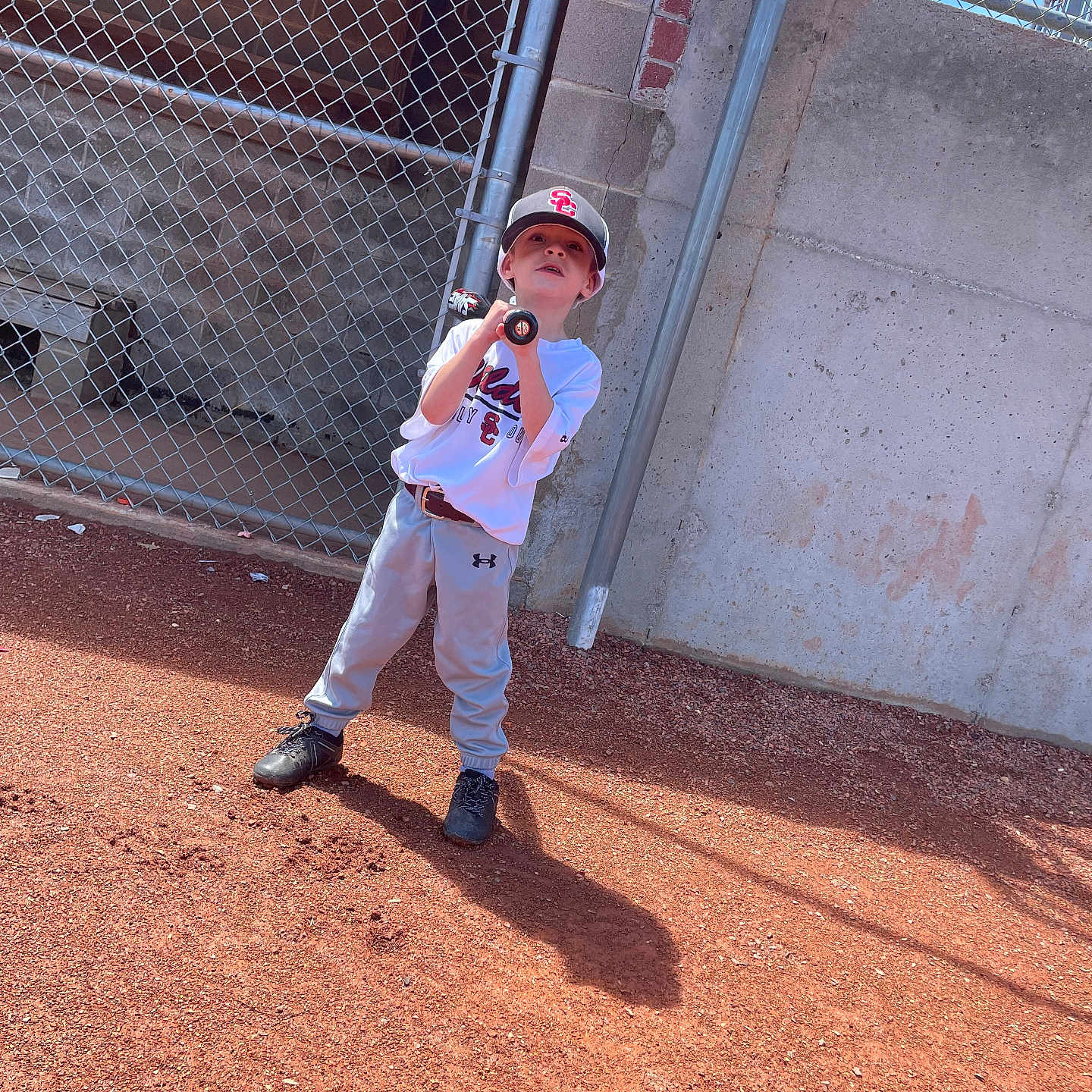 John joined the competition — help win amazing prizes! athlete, ballplayer, baseball, baseballcap, baseballglove, boy, cap, child, clothing, face, glove, hat, male, pants, people, person, soil, sport, team, teamsport