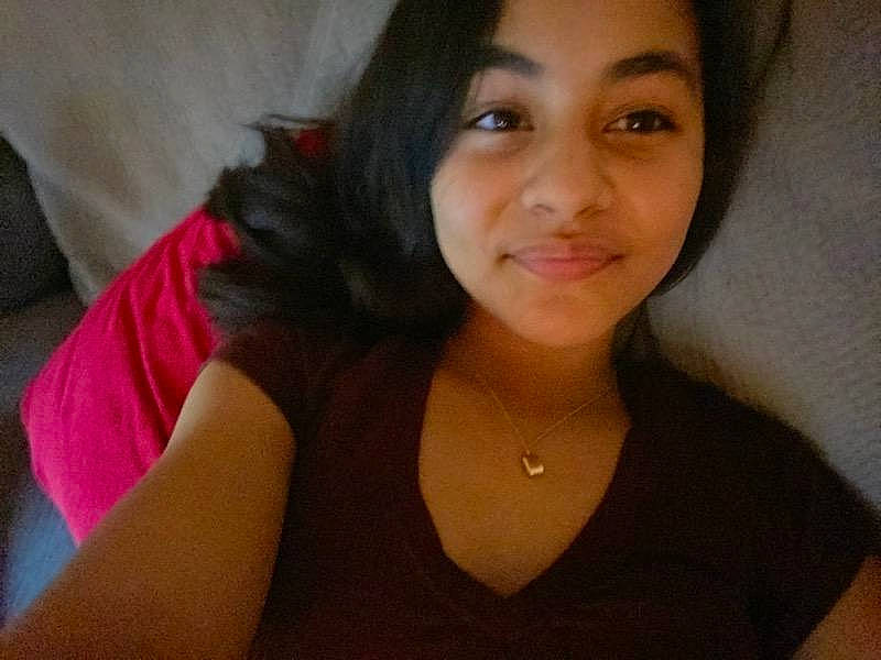 Jazzmein is registered to the contest to win money with this photo: bangs, black_hair, cheek, chin, eyelash, face, flash_photography, forehead, gesture, happy, jaw, jewellery, joy, layered_hair, lip, long_hair, mouth, neck, nose, person