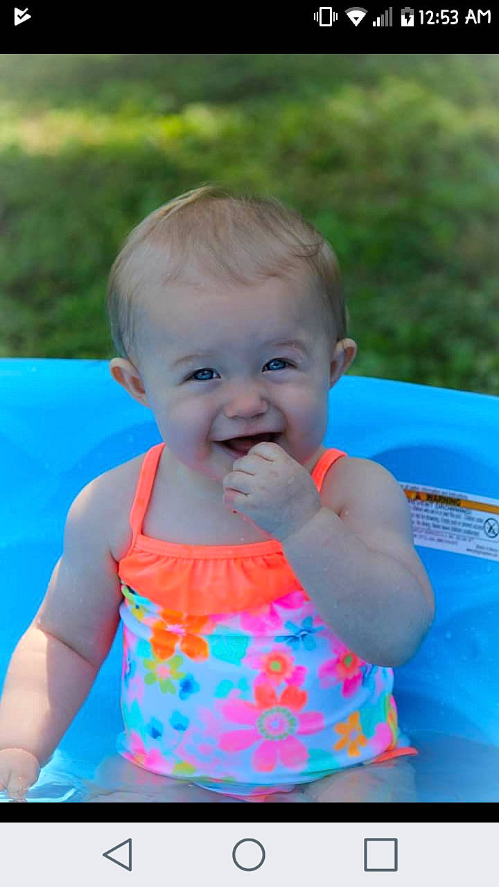 Emberly joined the competition — help win amazing prizes! baby, child, face, fun, games, leisure, person, play, recreation, skin, smile, summer, toddler, vacation, water