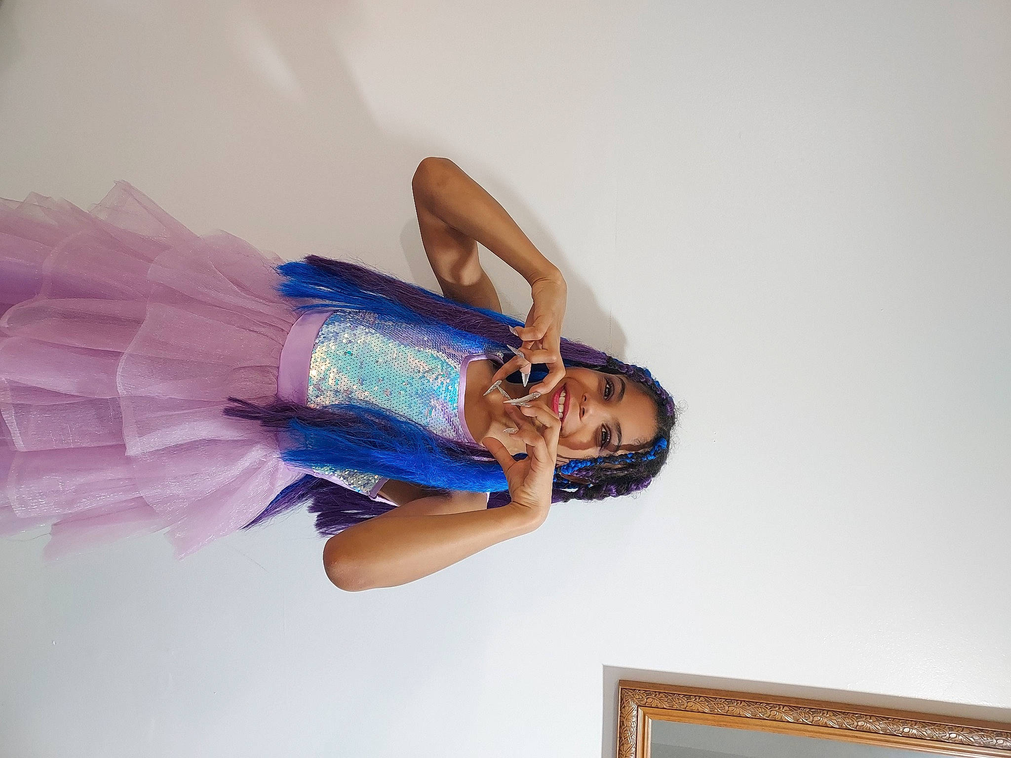 Liyana joined the competition — help win amazing prizes! abdomen, balance, cocktail_dress, day_dress, dress, elbow, electric_blue, fashion_design, fashion_model, flash_photography, fun, gesture, happy, human_leg, joy, knee, nail, person, picture_frame, thigh