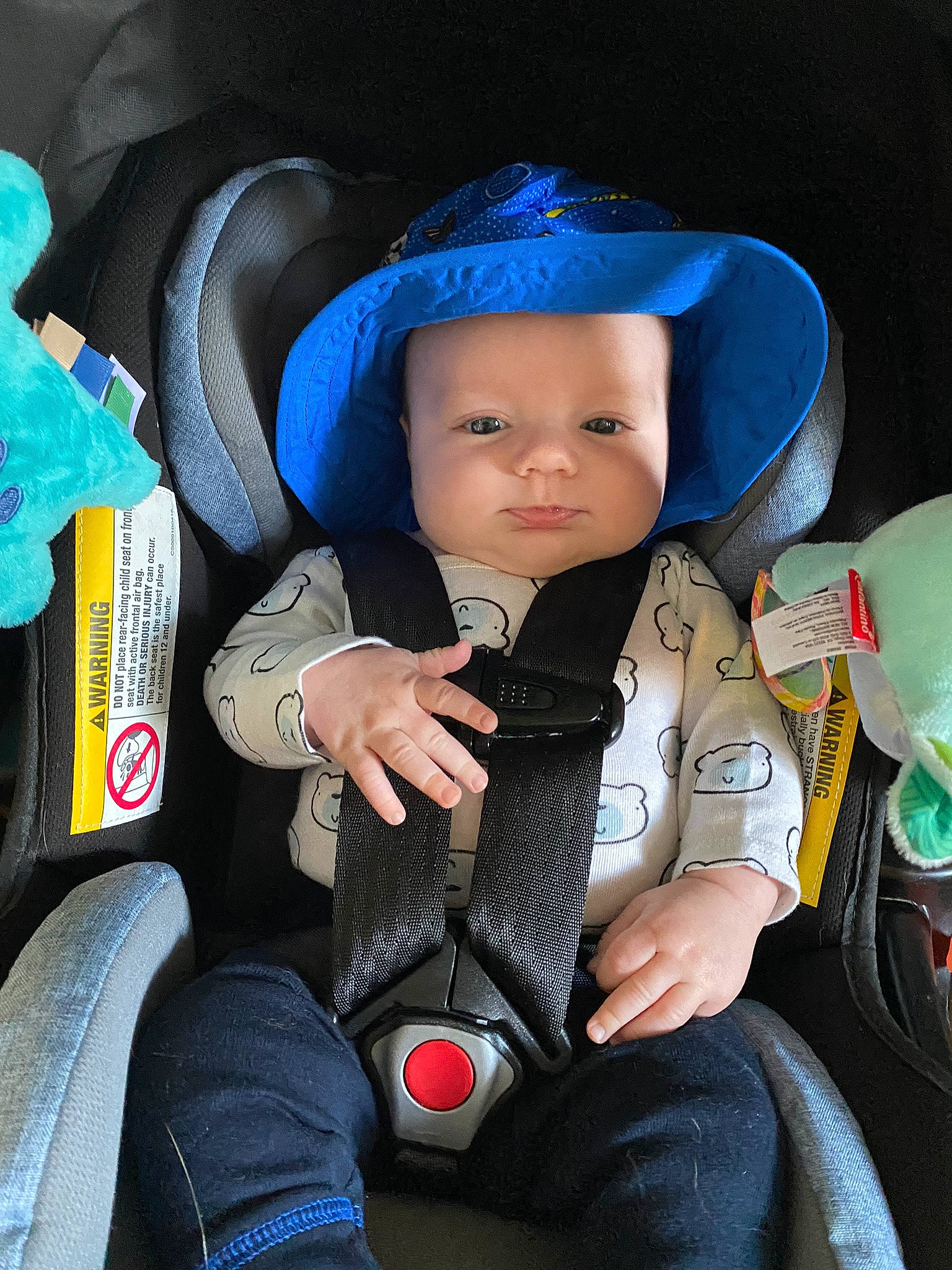 Joshua joined the competition — help win amazing prizes! auto_part, baby, baby_carriage, baby_in_car_seat, baby_products, baby_safety, baby_toddler_clothing, bag, cap, car_seat, child, comfort, electric_blue, fashion_accessory, fun, hat, headwear, person, personal_protective_equipment, sitting