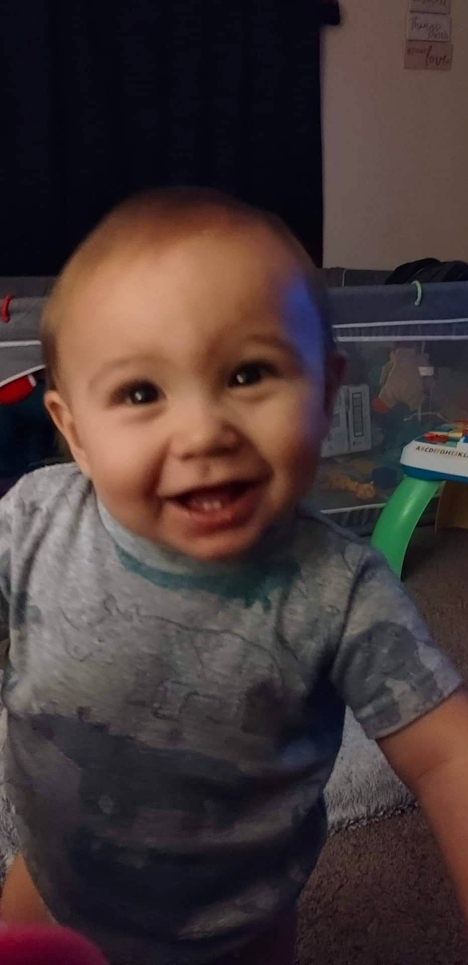 Azariah joined the competition — help win amazing prizes! baby, cheek, chin, ear, eye, eyebrow, facial_expression, finger, forehead, happy, human_body, iris, jaw, joy, lip, mouth, nose, person, skin, sleeve