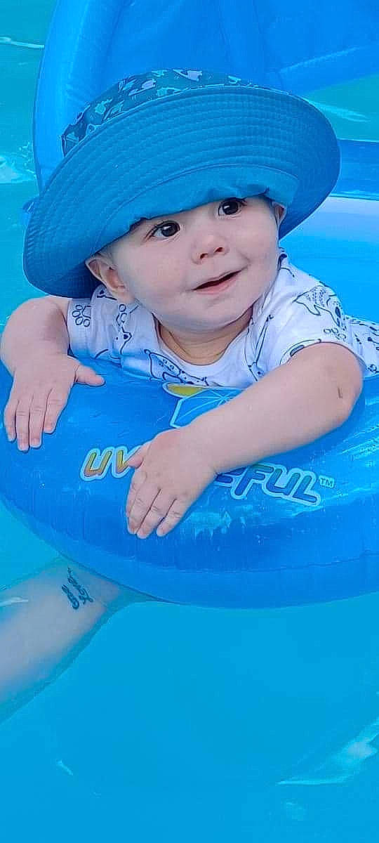 Azariah is registered to the contest to win money with this photo: aqua, azure, baby, baby_toddler_clothing, blue, cap, child, cool, eye, facial_expression, fun, happy, hat, headwear, person, photograph, product, smile, sun_hat, toddler