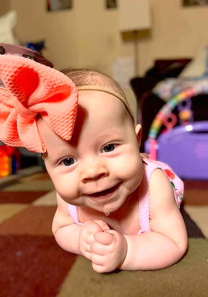 Isla joined the competition — help win amazing prizes! baby, cheek, child, ear, headgear, person, pink, skin, smile, toddler