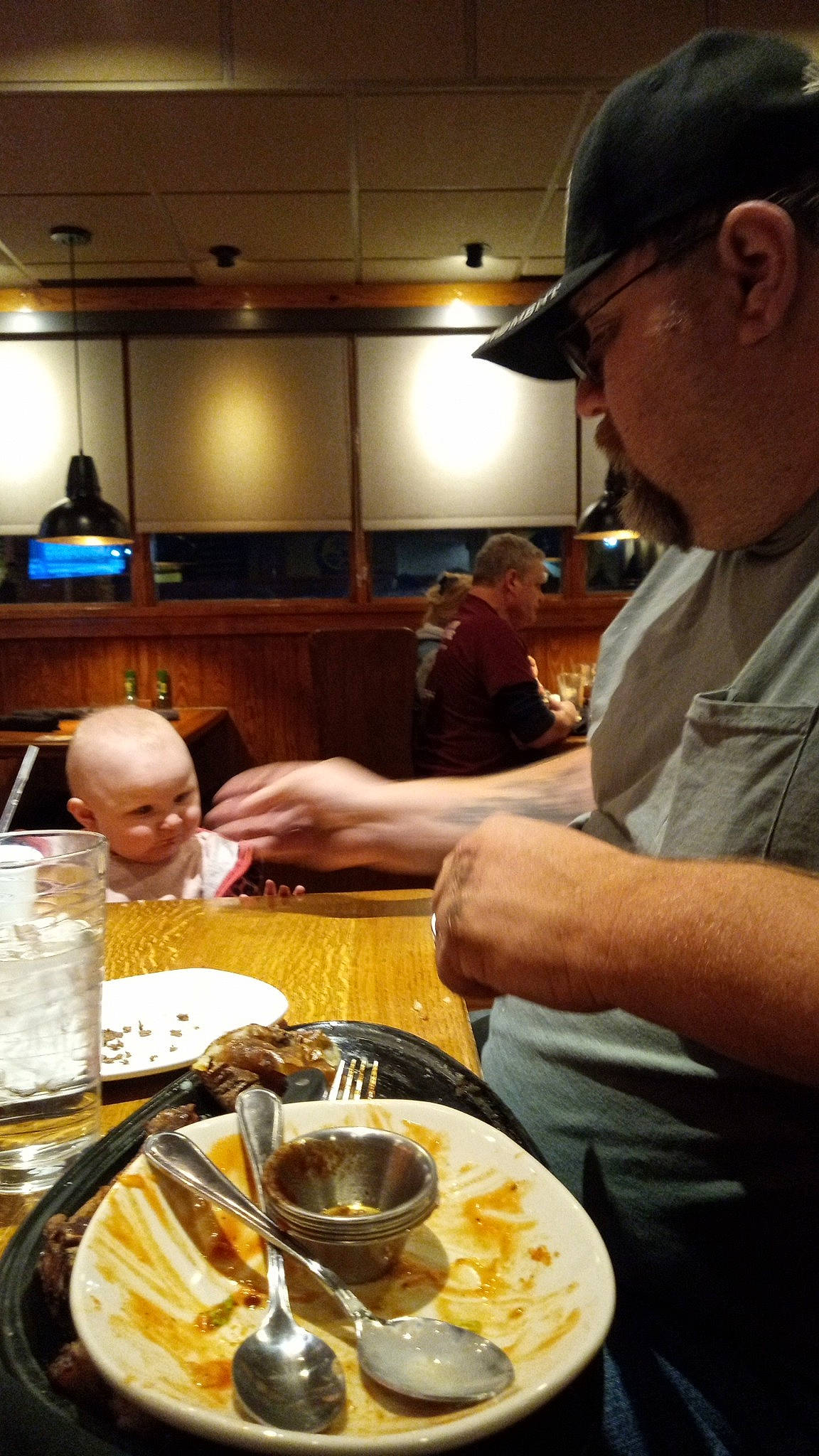 Brynlee is registered to the contest to win money with this photo: baseball_cap, cap, chair, cocktail, comfort_food, cooking, cuisine, dish, dishware, drink, drinkware, food, ingredient, person, plate, recipe, serveware, spoon, t_shirt, table