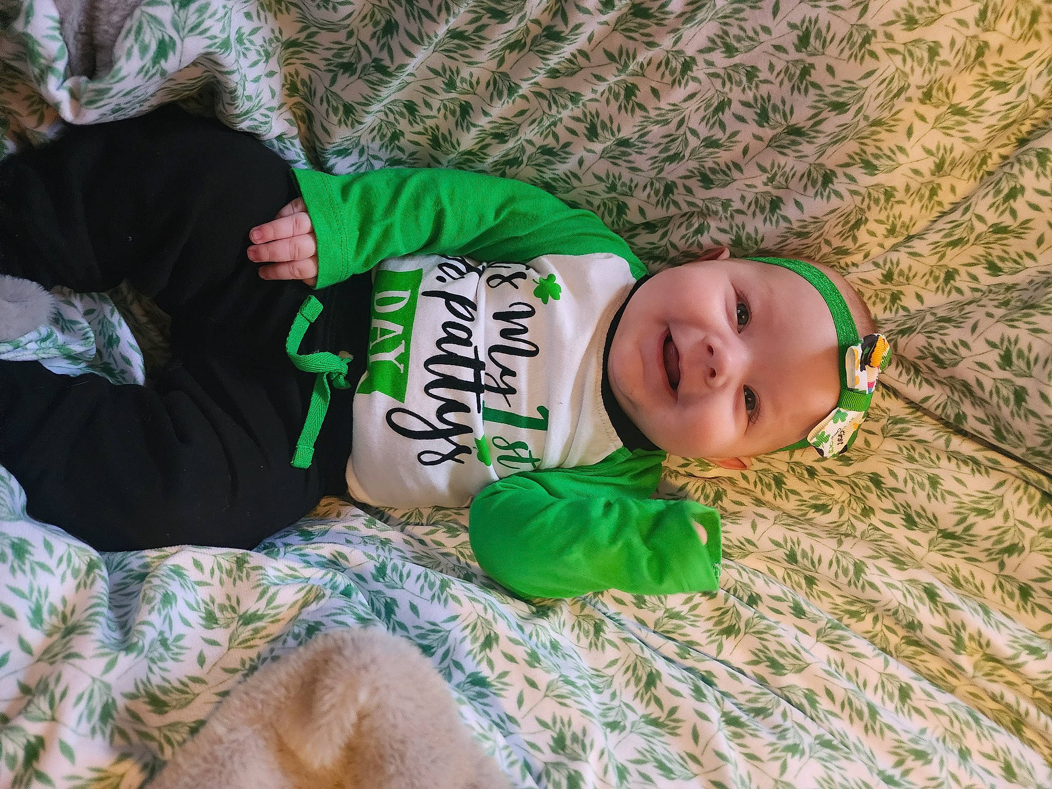 Joslyn joined the competition — help win amazing prizes! baby, baby_toddler_clothing, child, eye, fun, fur, grass, happy, hat, linens, pattern, people_in_nature, person, personal_protective_equipment, plant, sleeve, smile, soil, toddler, tree