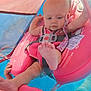 Patsy joined the competition — help win amazing prizes! baby, child, cute, float, floating, foot, infant, leisure, lifejacket, outdoor, pink, playful, pool, relaxing, safety, summer, sunshade, swimming, vacation, water
