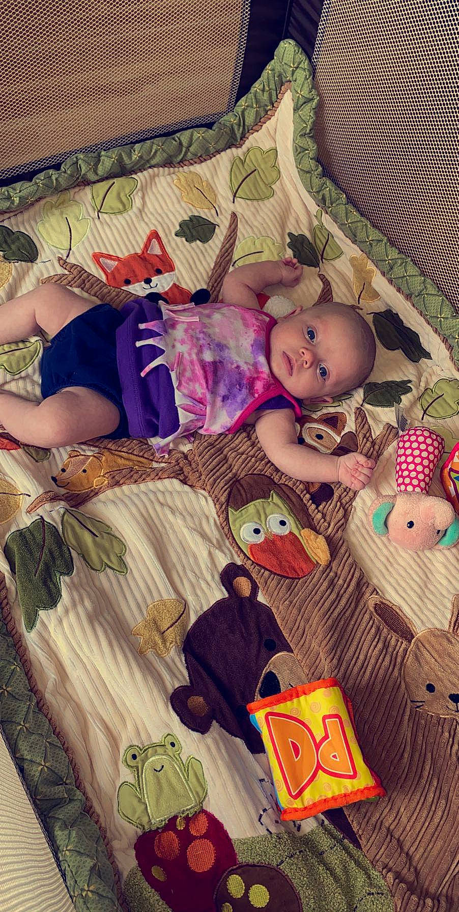 Scottlynn Jean joined the competition — help win amazing prizes! baby, baby_products, bedtime, child, doll, linens, nap, pattern, person, plant, product, sleep, textile, toddler, toy, tree