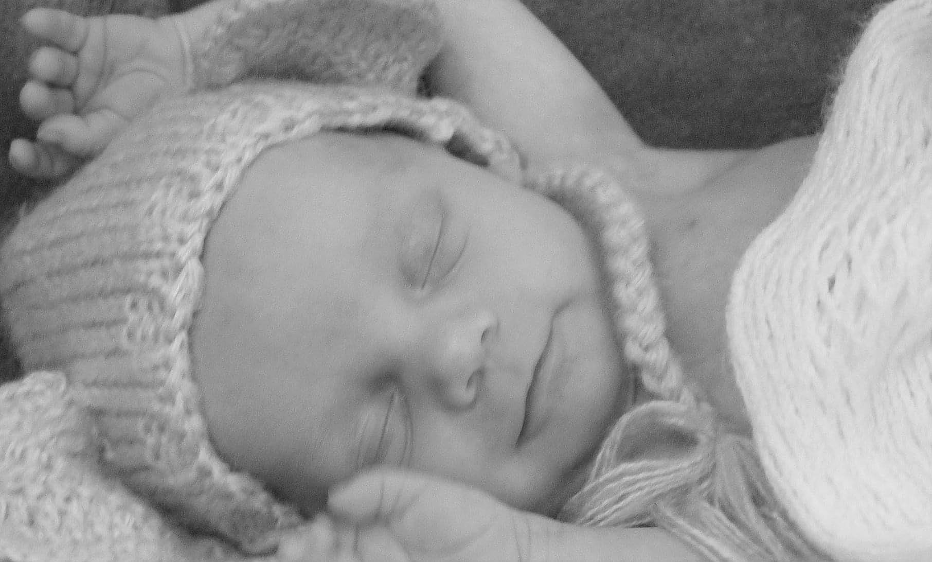 Scottlynn is registered to the contest to win money with this photo: baby, baby_sleeping, bedtime, birth, black_and_white, child, close_up, eye, lip, monochrome, nap, nose, organism, person, photograph, photography, portrait_photography, skin, sleep, toddler