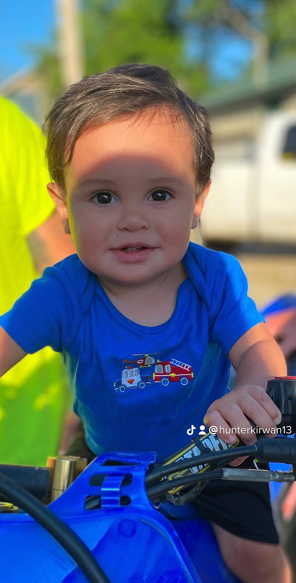 Marcus joined the competition — help win amazing prizes! automotive_lighting, baby, child, electric_blue, facial_expression, fun, gadget, glass, grass, happy, iris, joy, leisure, person, personal_protective_equipment, play, recreation, sitting, smile, t_shirt