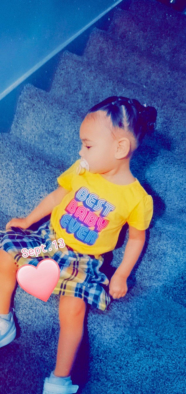 Ariya joined the competition — help win amazing prizes! baby, baby_toddler_clothing, electric_blue, eye, face, finger, happy, iris, leg, mouth, nose, pattern, person, pink, purple, shoulder, skin, sleeve, summer, thigh
