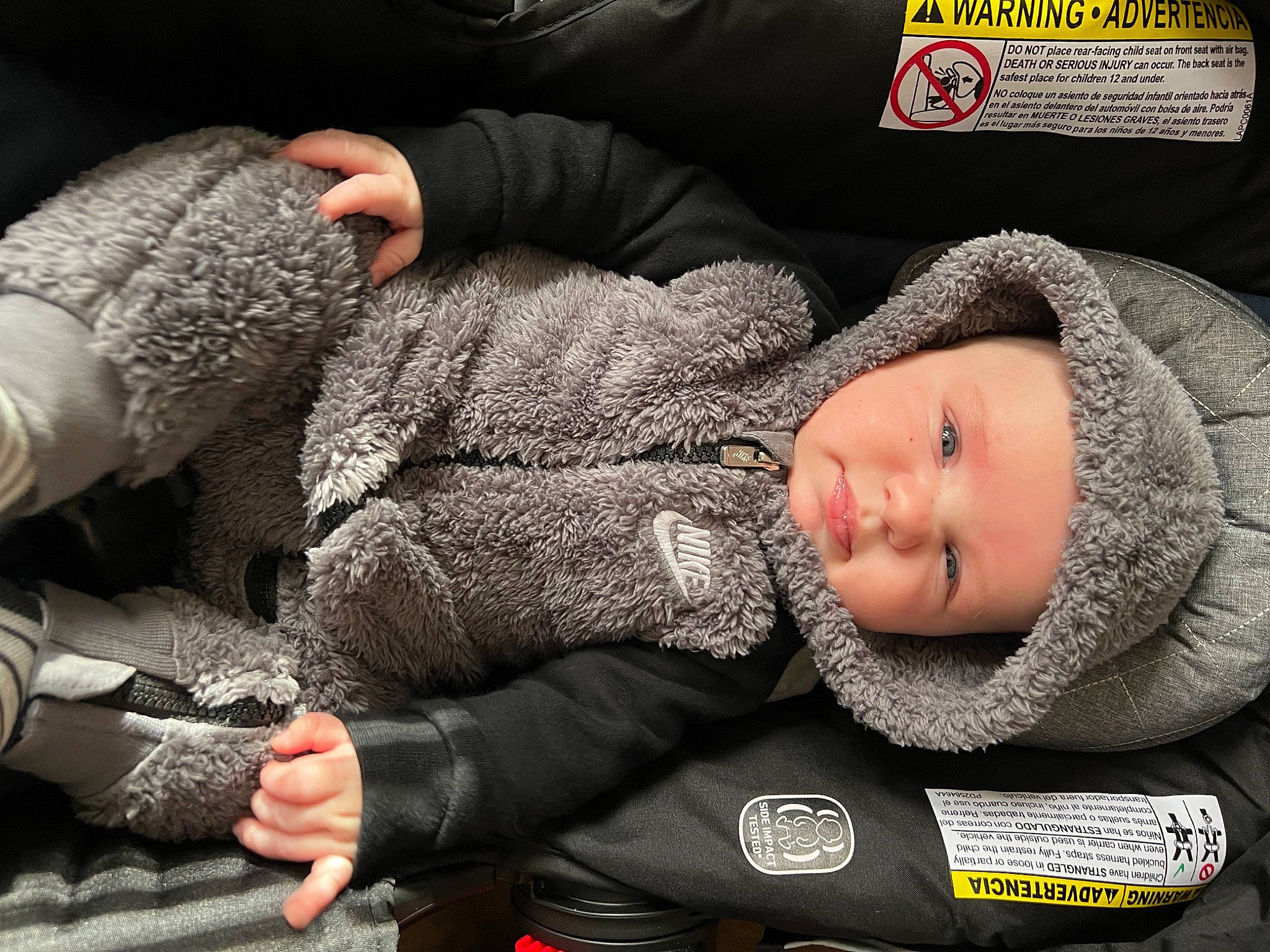 Jonah joined the competition — help win amazing prizes! baby, baby_carriage, baby_products, baby_sleeping, baby_toddler_clothing, cheek, child, comfort, elbow, gesture, hand, headwear, human_leg, knee, lap, nap, person, sitting, sleeve, textile