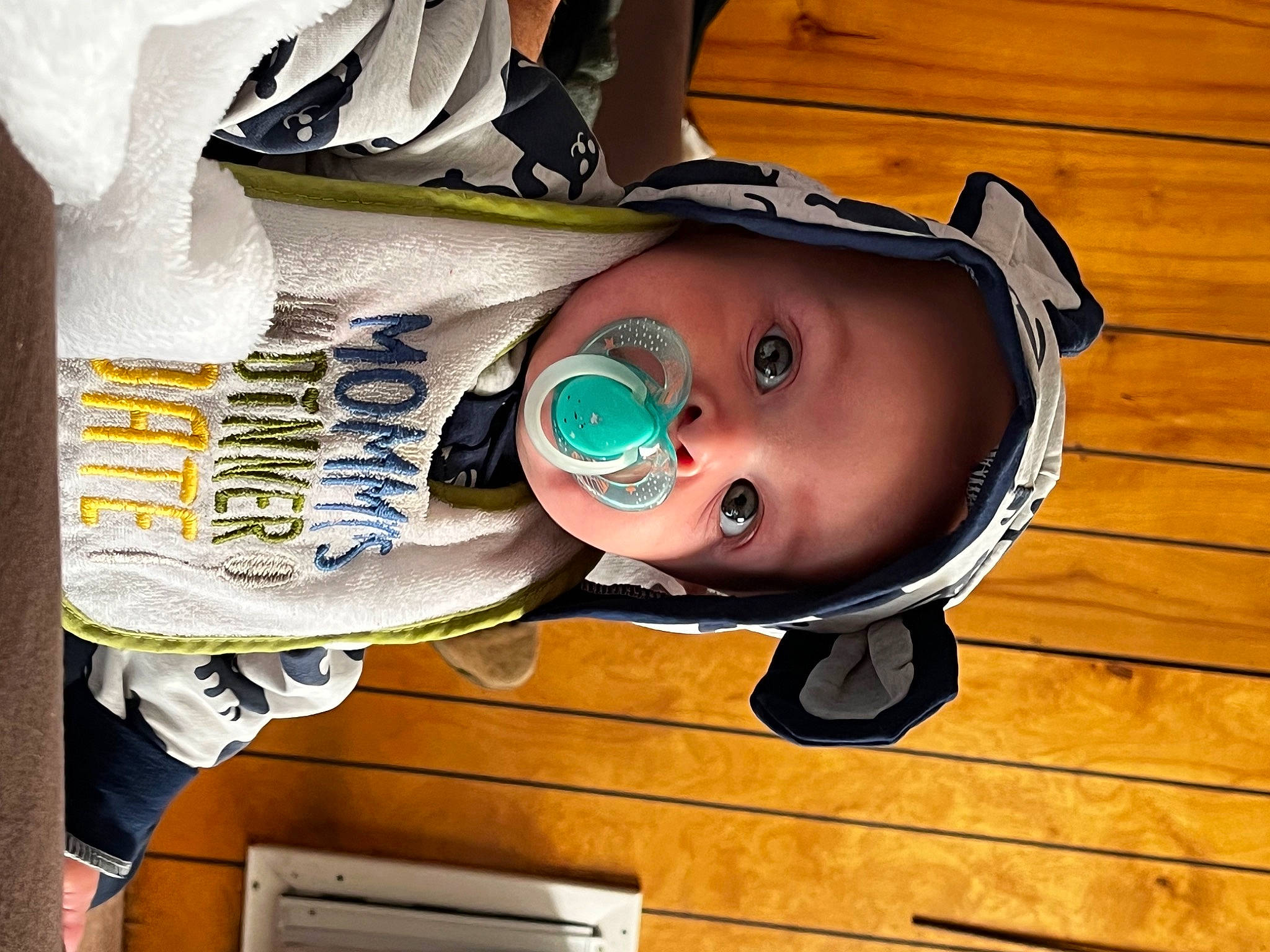Locklyn joined the competition — help win amazing prizes! baby, child, cool, electric_blue, eyelash, eyewear, fashion_accessory, fun, happy, hardwood, hat, person, personal_protective_equipment, toddler, wood