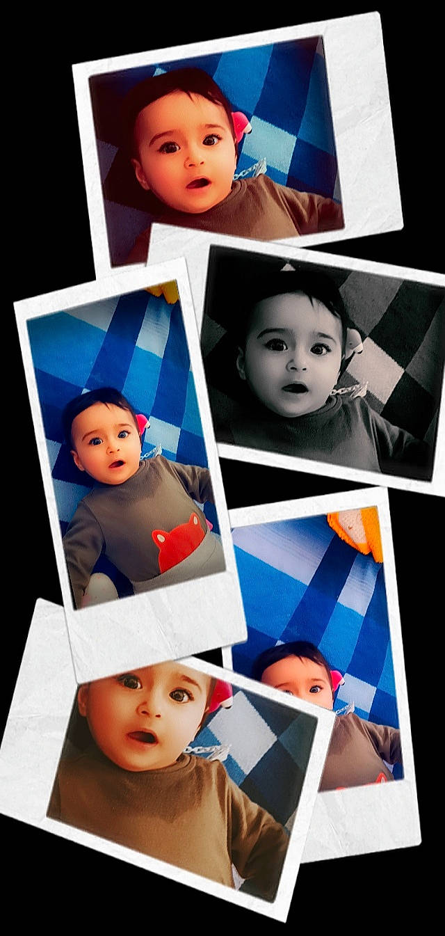 Esila-su a rejoint le concours — aidez-le/la à gagner de superbes lots ! art, baby, blue, cheek, chin, collage, eye, eyebrow, facial_expression, gesture, hairstyle, happy, headwear, human, material_property, nose, organ, person, photograph, product