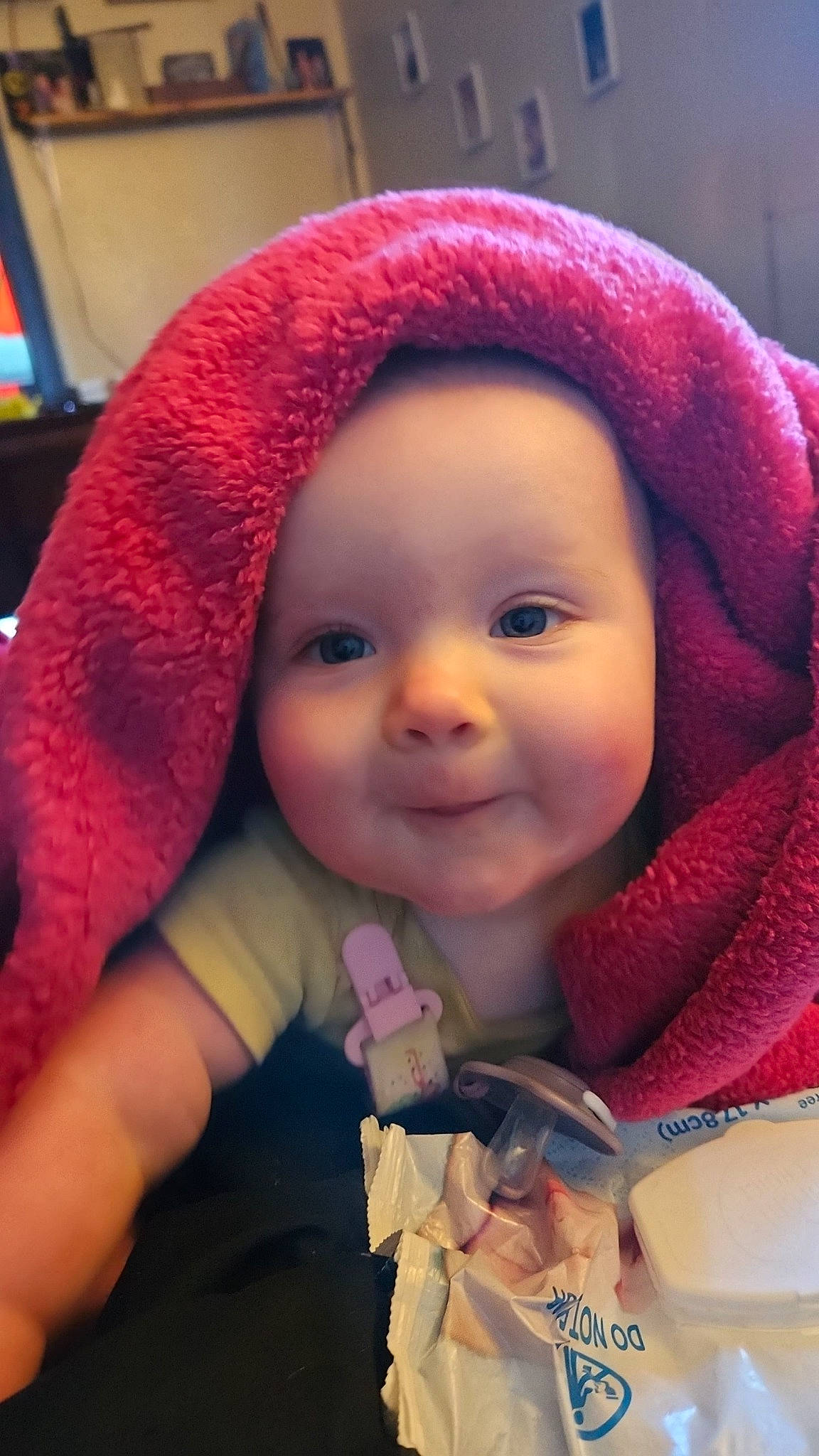 Jaylynn is registered to the contest to win money with this photo: baby, cap, cheek, chin, cool, eye, eyebrow, face, happy, head, headgear, iris, lip, nose, outerwear, person, pink, skin, smile, textile