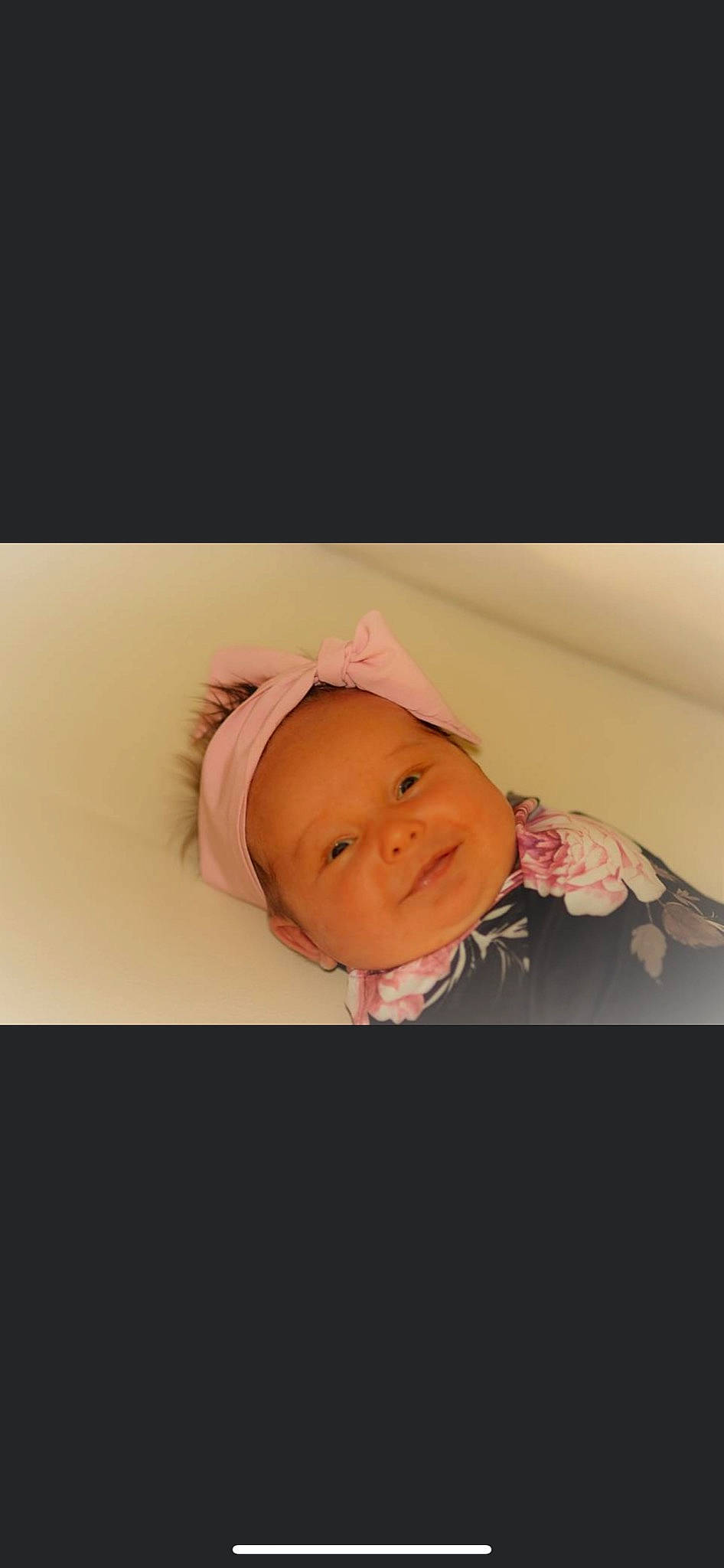 Aubriella is registered to the contest to win money with this photo: baby, birth, cheek, child, ear, eye, face, fashion_accessory, forehead, head, headgear, headwear, mouth, neck, nose, person, photograph, photography, pink, skin