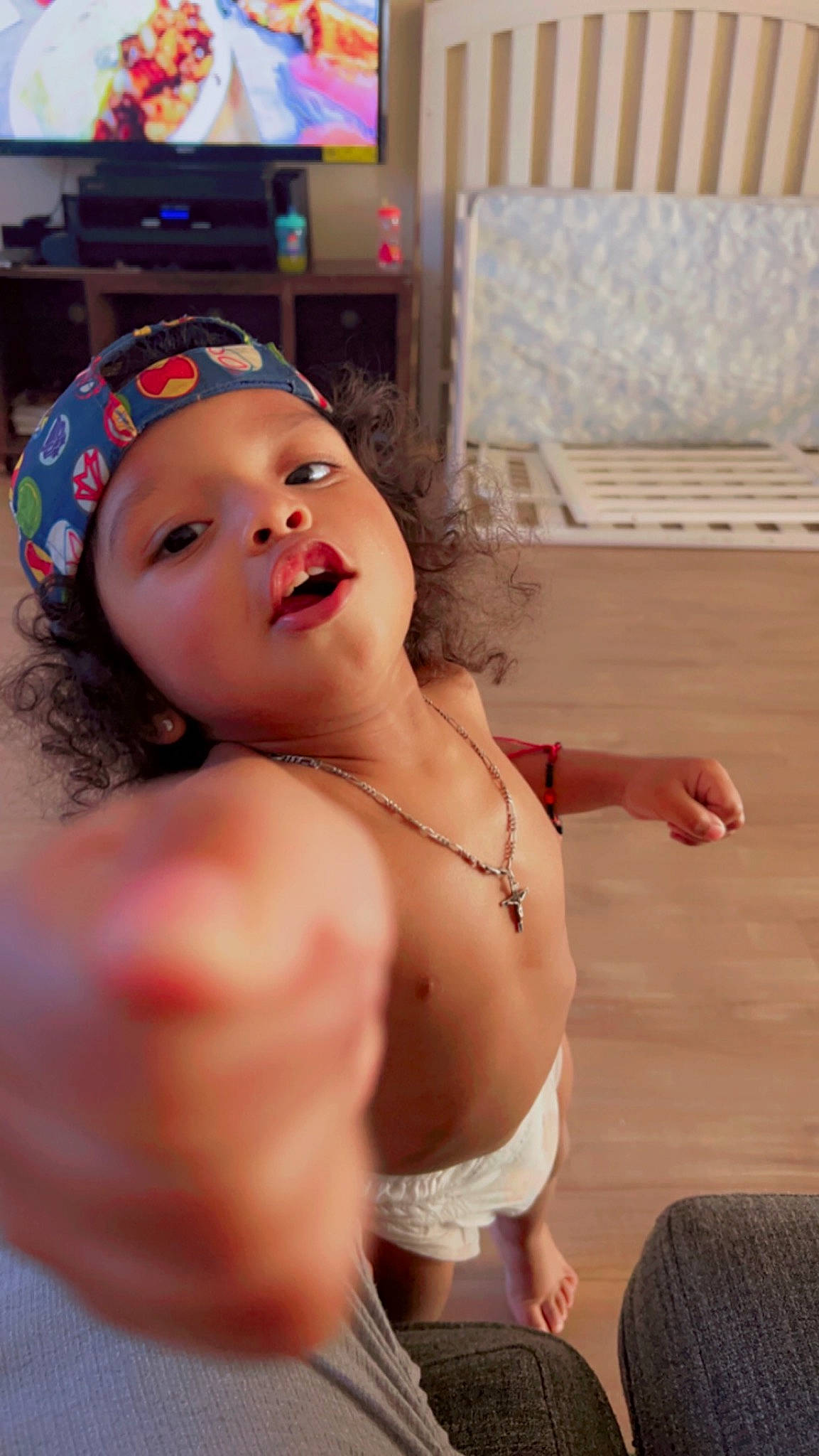 Raiden joined the competition — help win amazing prizes! abdomen, barechested, bathing, black_hair, cap, chest, child, elbow, eyelash, fun, headwear, human_body, lip, mouth, muscle, navel, person, thigh, throat, thumb