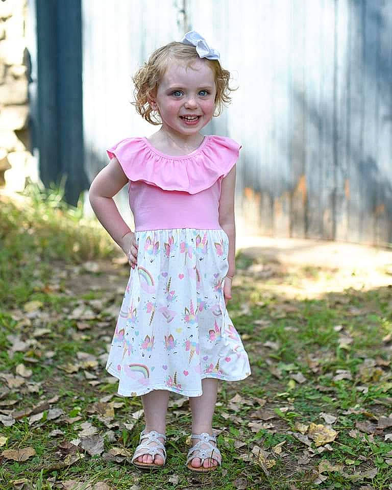 Clara Grace joined the competition — help win amazing prizes! baby_toddler_clothing, child, child_model, clothing, day_dress, dress, embellishment, foot, hair_accessory, happy, headpiece, joy, one_piece_garment, pattern, people_in_nature, person, pink, sandal, spring, summer