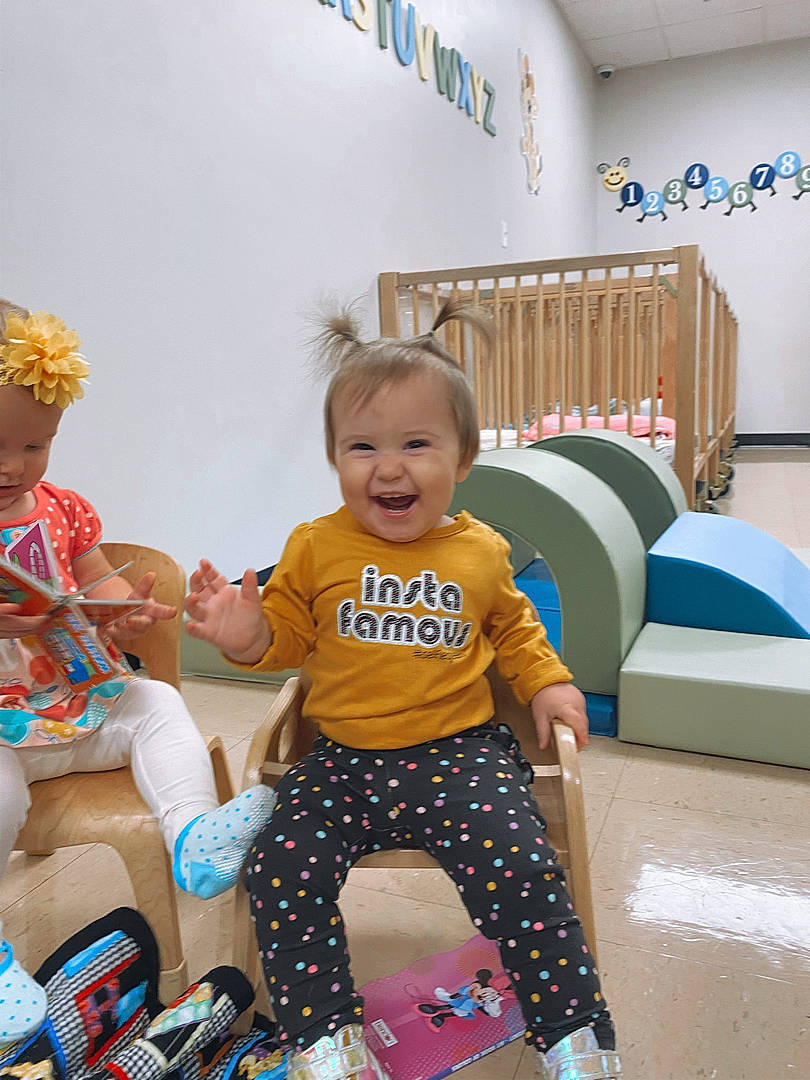 Madalynn joined the competition — help win amazing prizes! active_pants, baby, baby_products, baby_toddler_clothing, baby_toys, child, eye, face, hand, head, home, lap, nightwear, nose, nursery, pajamas, person, play, playing_with_kids, room