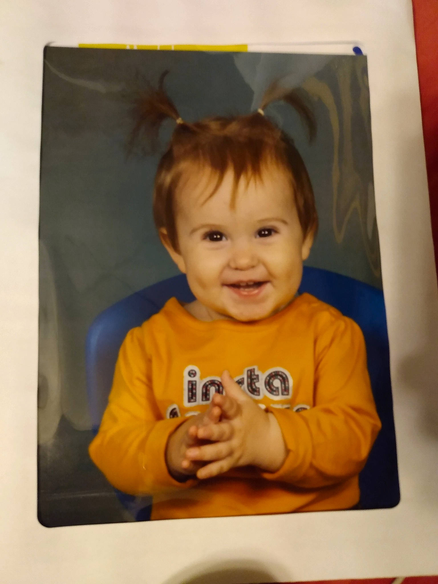 Madalynn is registered to the contest to win money with this photo: baby, baby_laughing, baby_toddler_clothing, child, forehead, humour, iris, joy, mouth, person, photographic_paper, sleeve, toddler