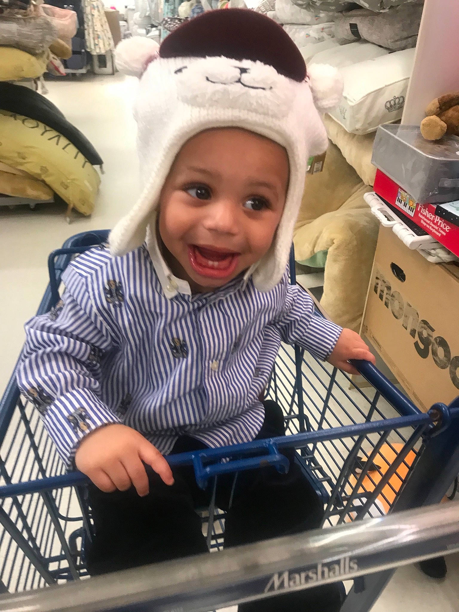 Brendon joined the competition — help win amazing prizes! baby, baby_carriage, baby_products, cap, child, face, fun, head, headgear, joy, person, product, smile, toddler, vacation, vehicle