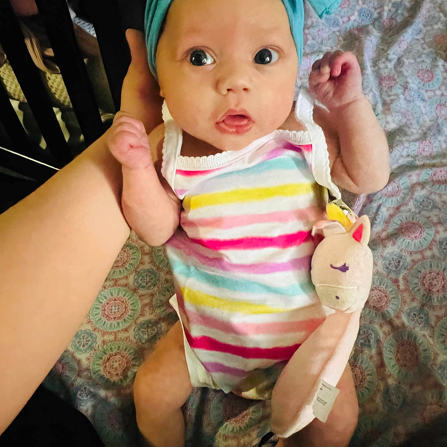 Novalyn joined the competition — help win amazing prizes! arm, baby, baby_toddler_clothing, cap, cool, costume_hat, eye, eyelash, face, finger, hand, happy, head, headband, nail, pink, skin, t_shirt, thumb, toddler